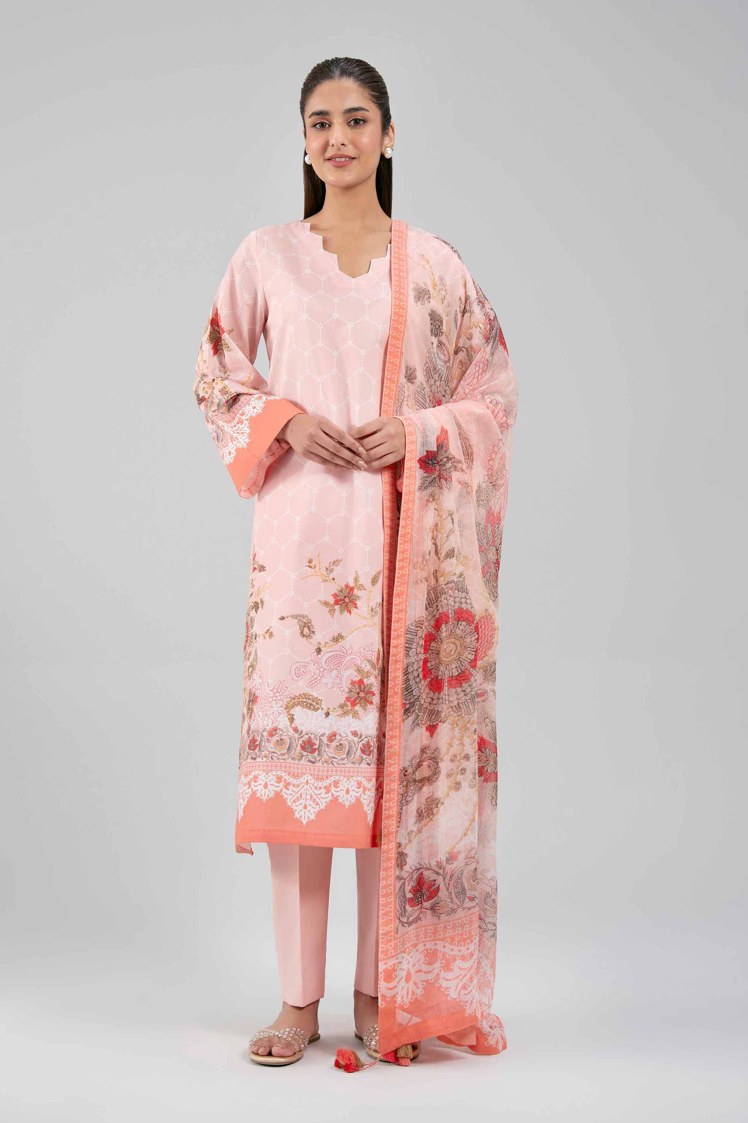 3 Piece - Digital Printed Suit - 42601245 for Women - Unstitched Collection | Nishat | Shop Online