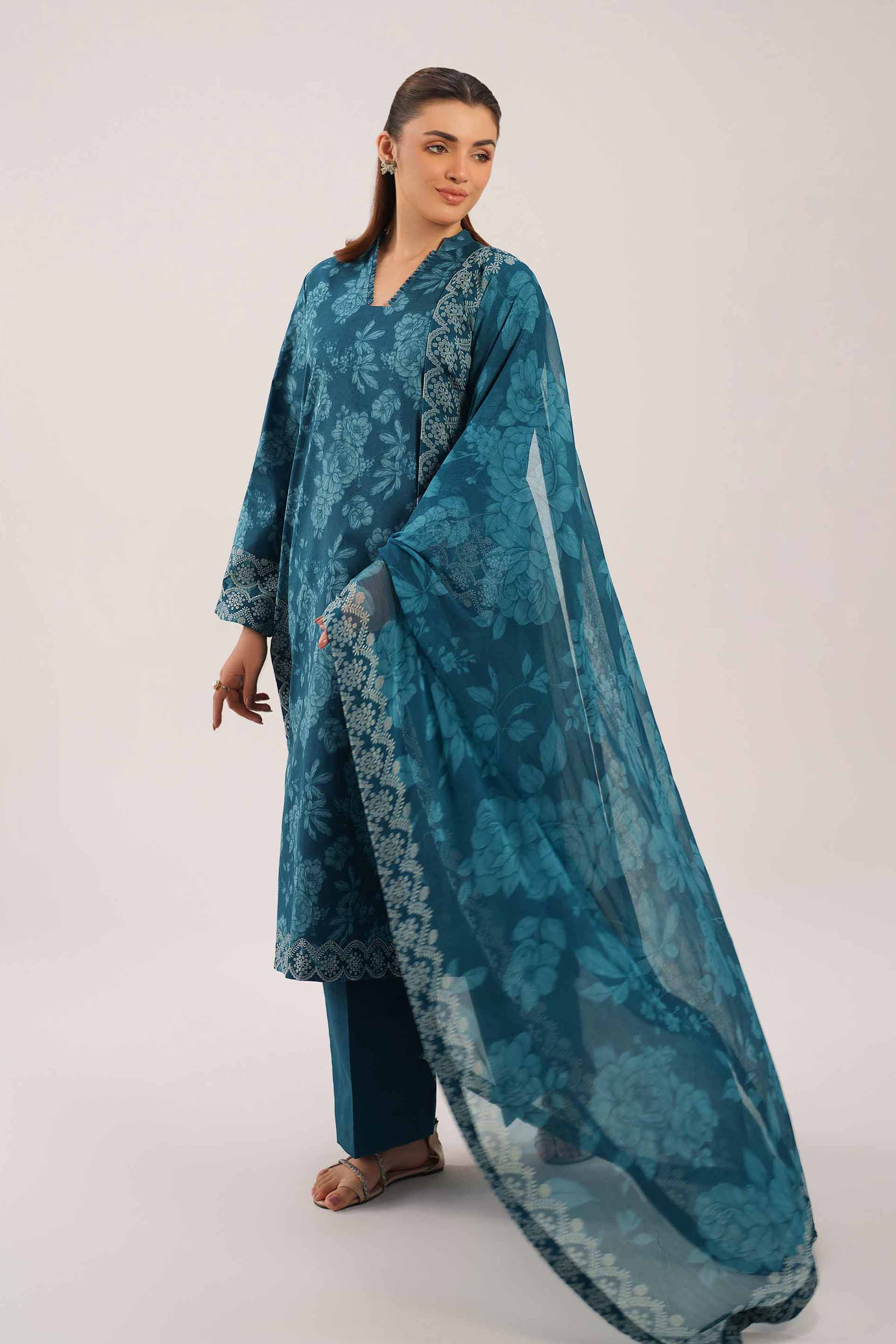 3 Piece - Digital Printed Suit - 42601250 for Women - Unstitched Collection | Nishat | Shop Online