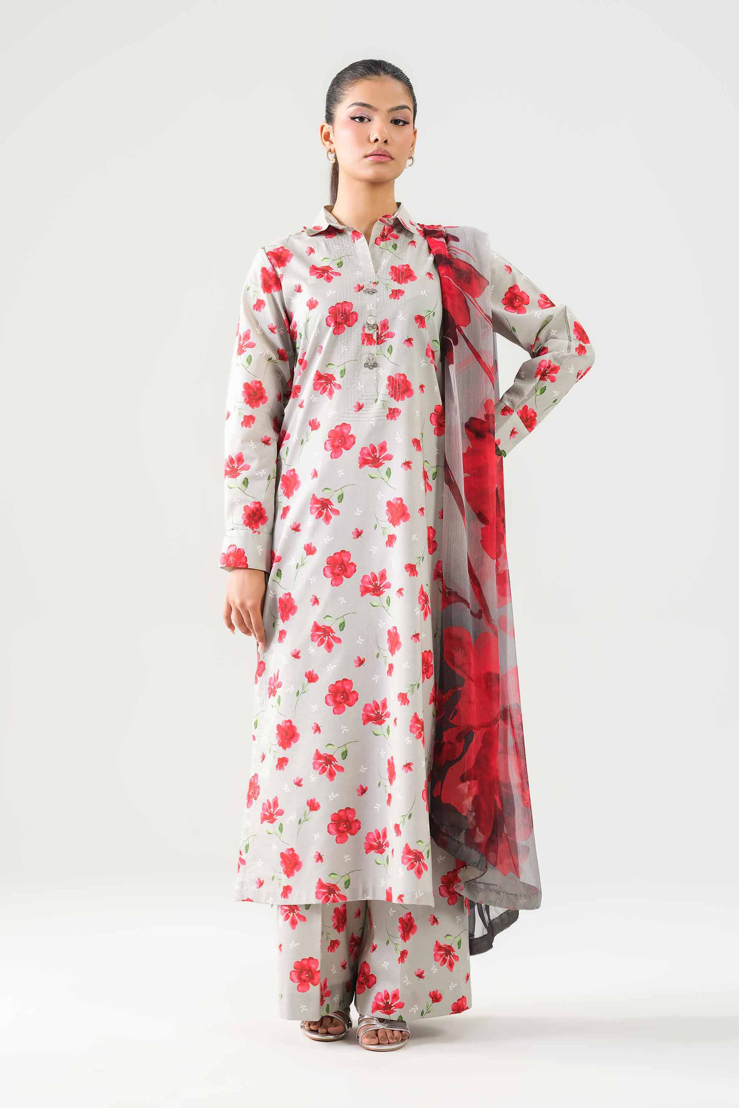 3 Piece - Digital Printed Suit - 42601253 for Women - Unstitched Collection | Nishat | Shop Online