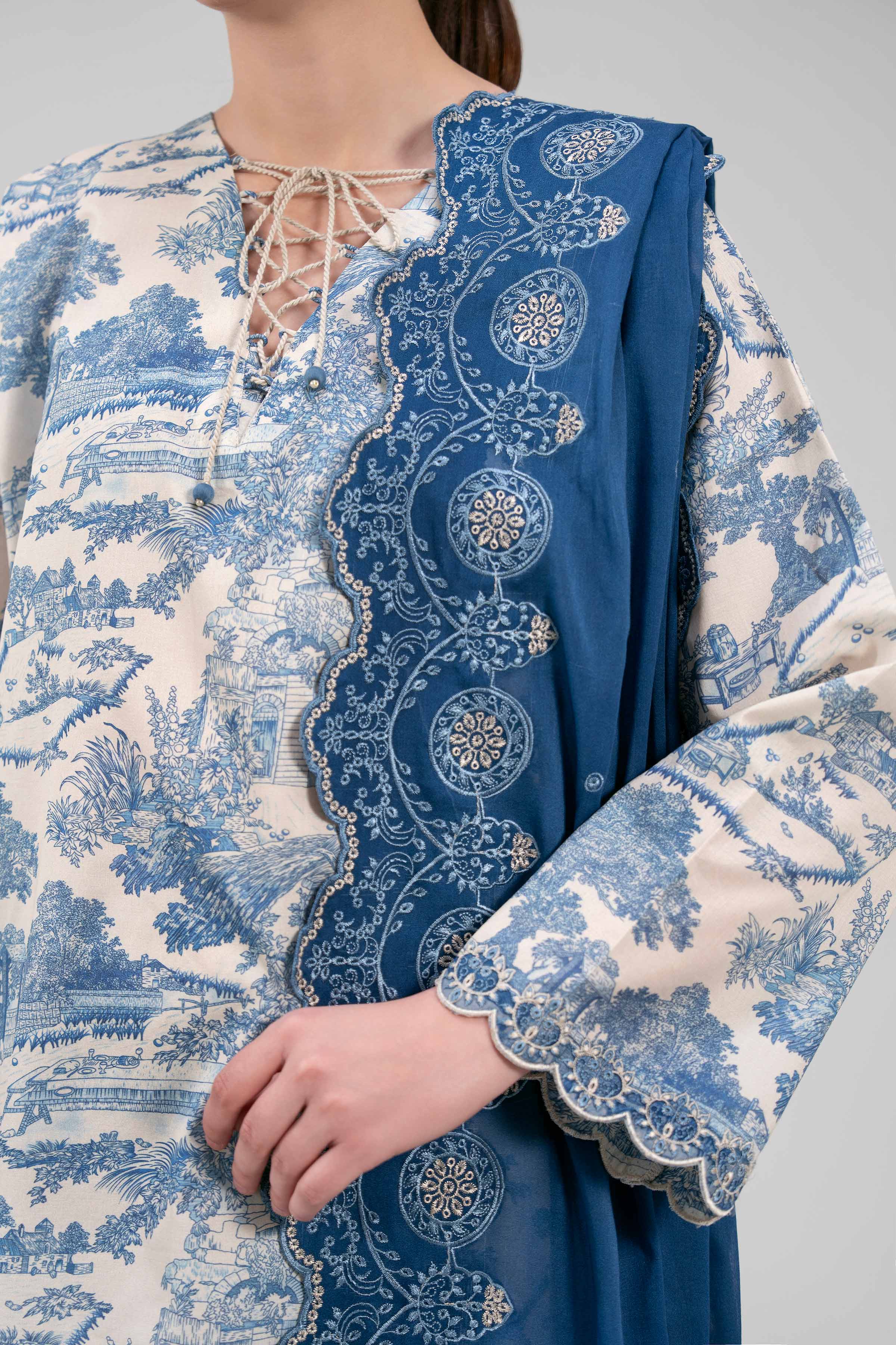 3 Piece - Printed Embroidered Suit - 42601268 for Women - Unstitched Collection | Nishat | Shop Online