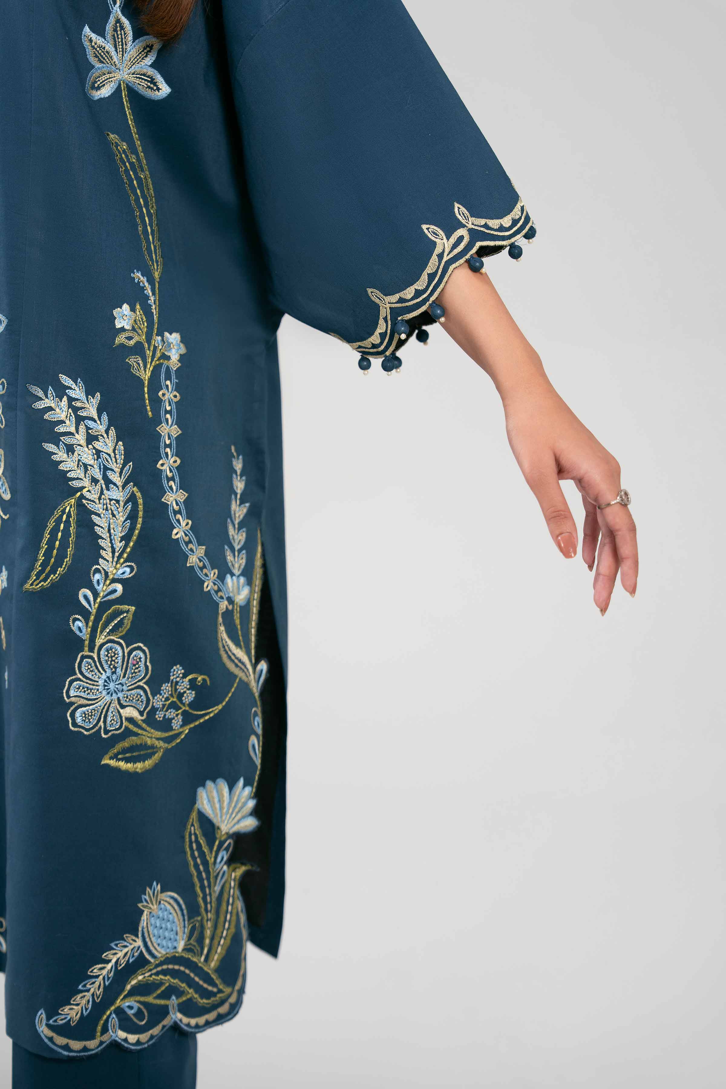 3 Piece - Printed Embroidered Suit - 42601275