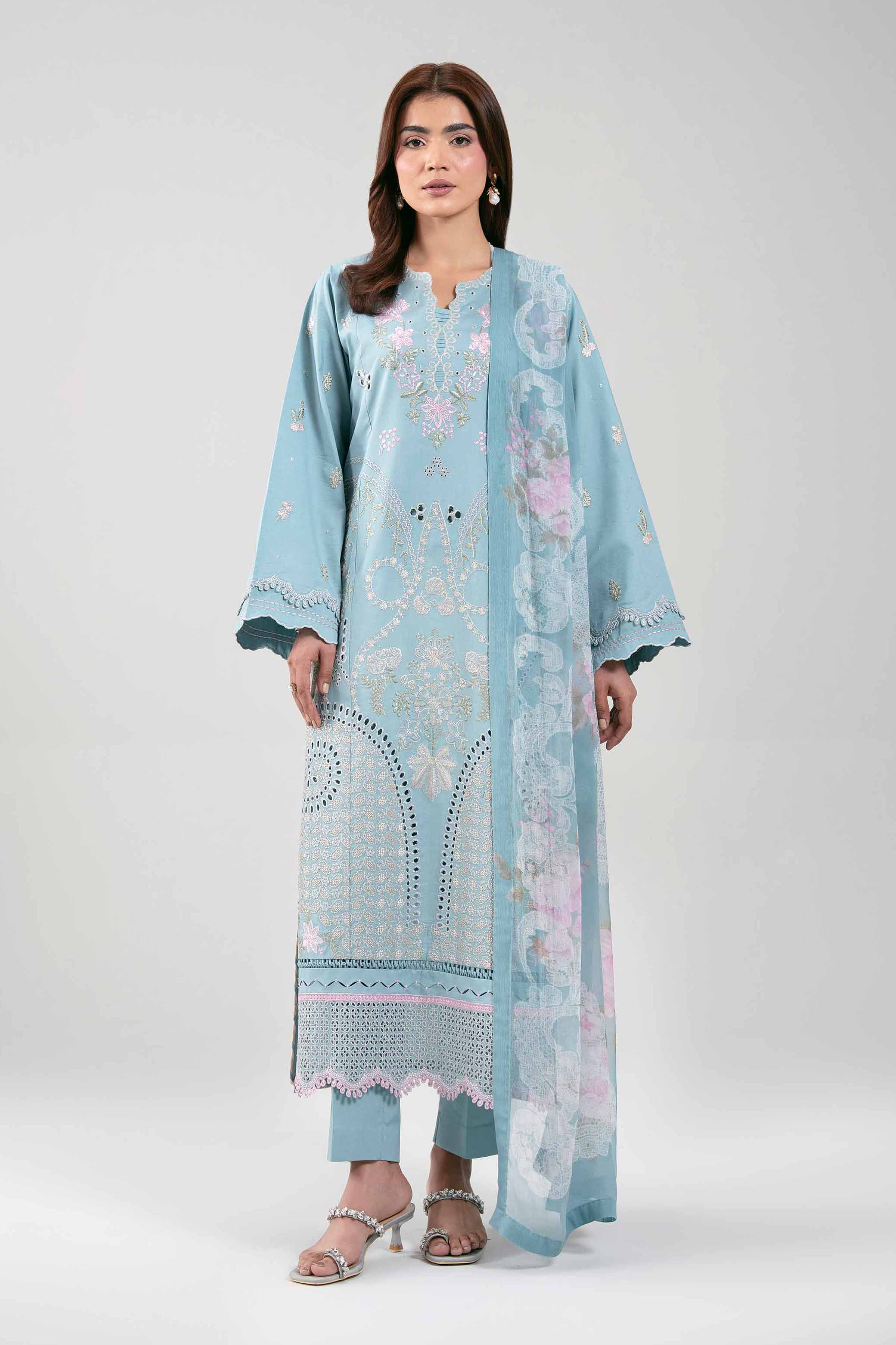 3 Piece - Embroidered Suit - 42601281 for Women - Unstitched Collection | Nishat | Shop Online