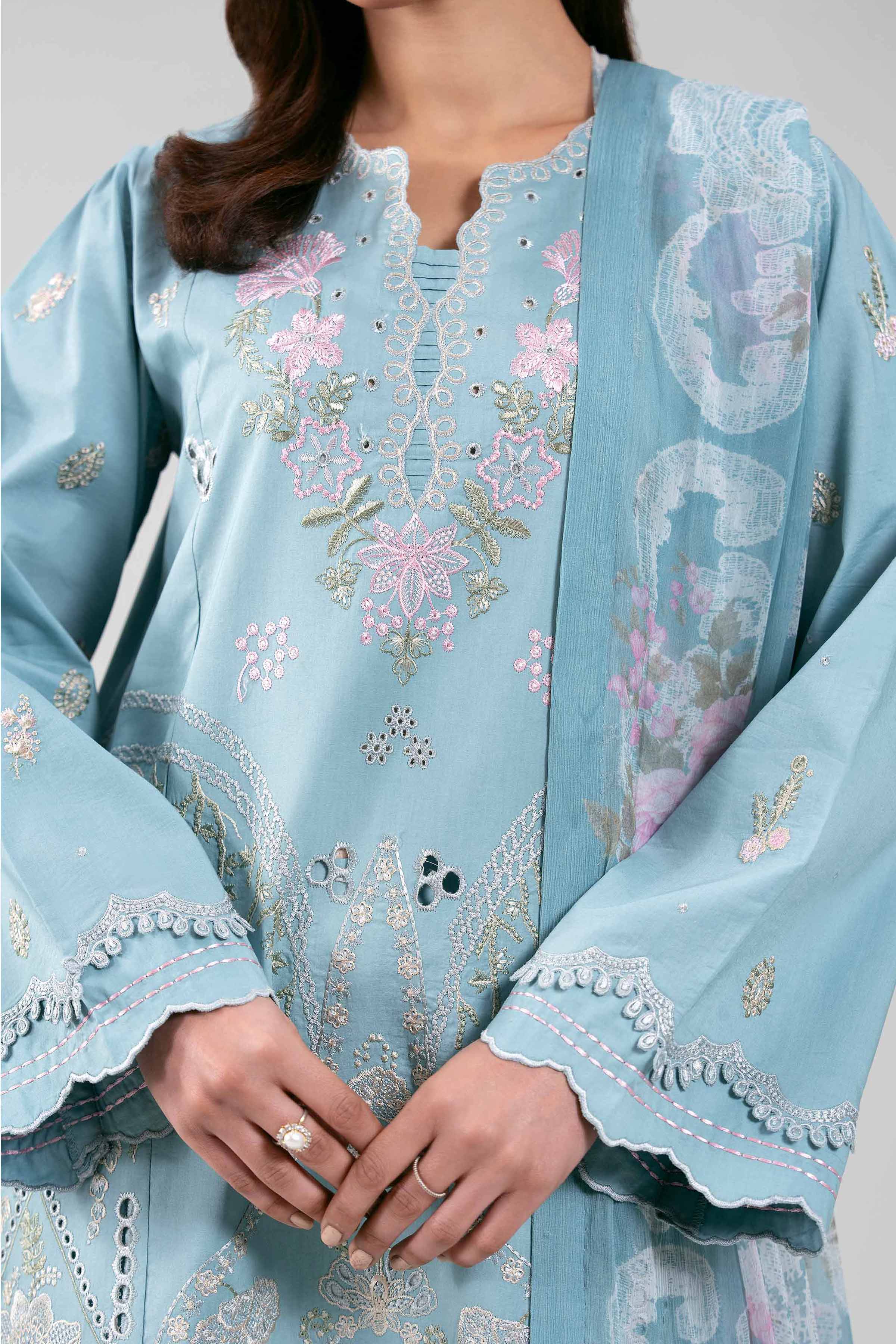 3 Piece - Embroidered Suit - 42601281 for Women - Unstitched Collection | Nishat | Shop Online