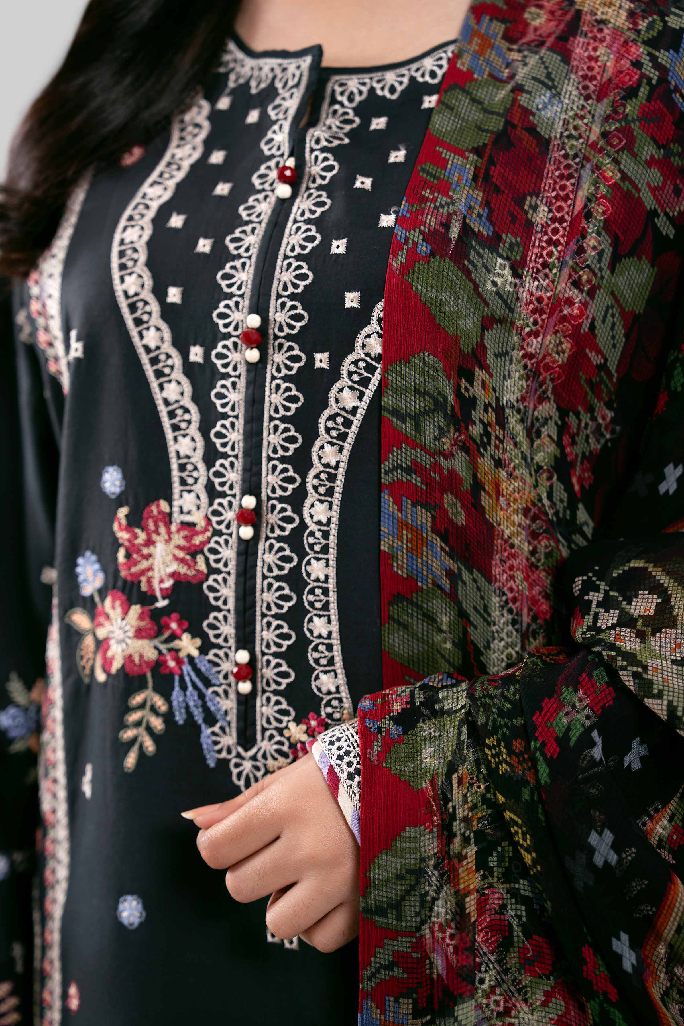 3 Piece - Embroidered Suit - 42601289 for Women - Unstitched Collection | Nishat | Shop Online