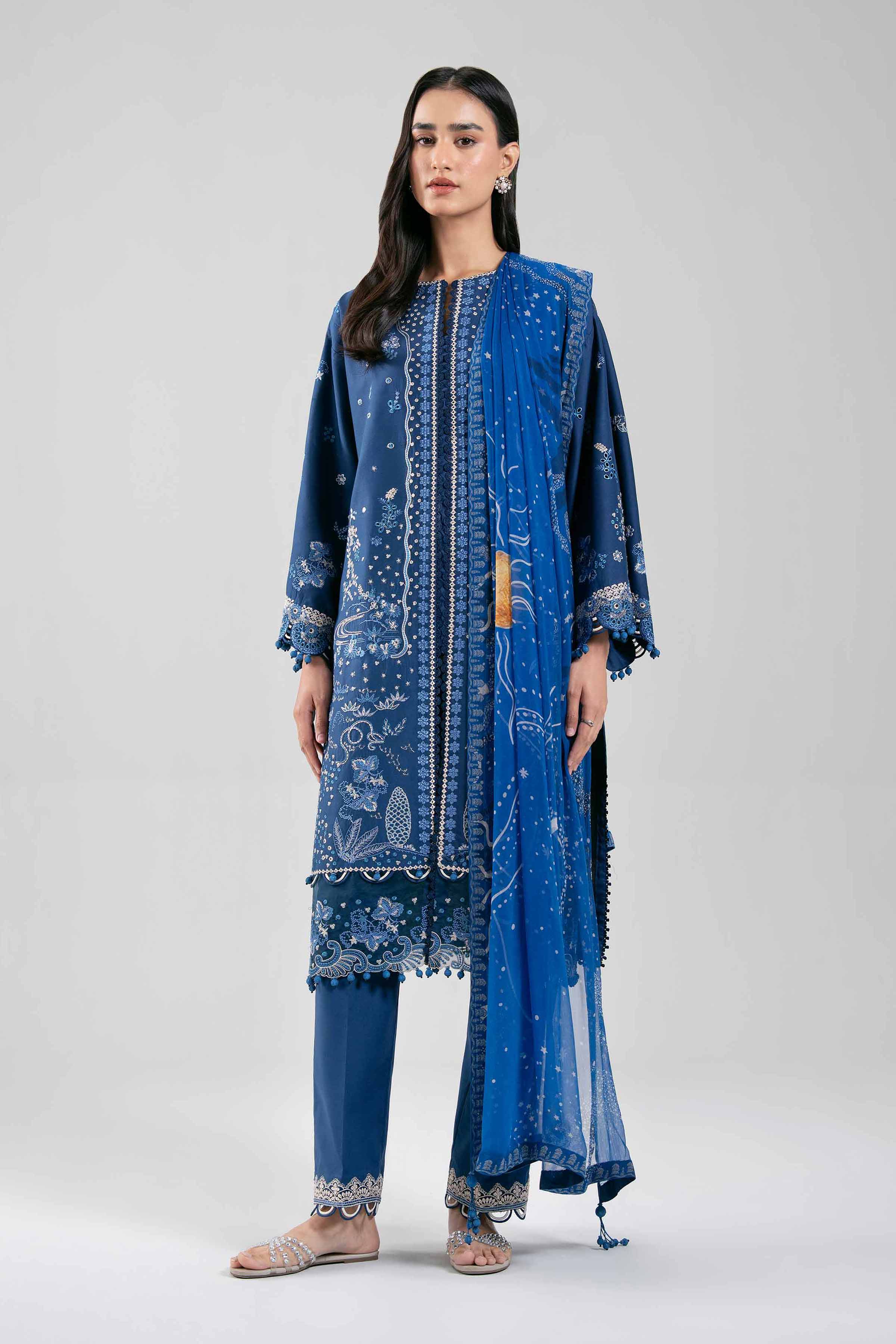3 Piece - Embroidered Suit - 42601303 for Women - Unstitched Collection | Nishat | Shop Online