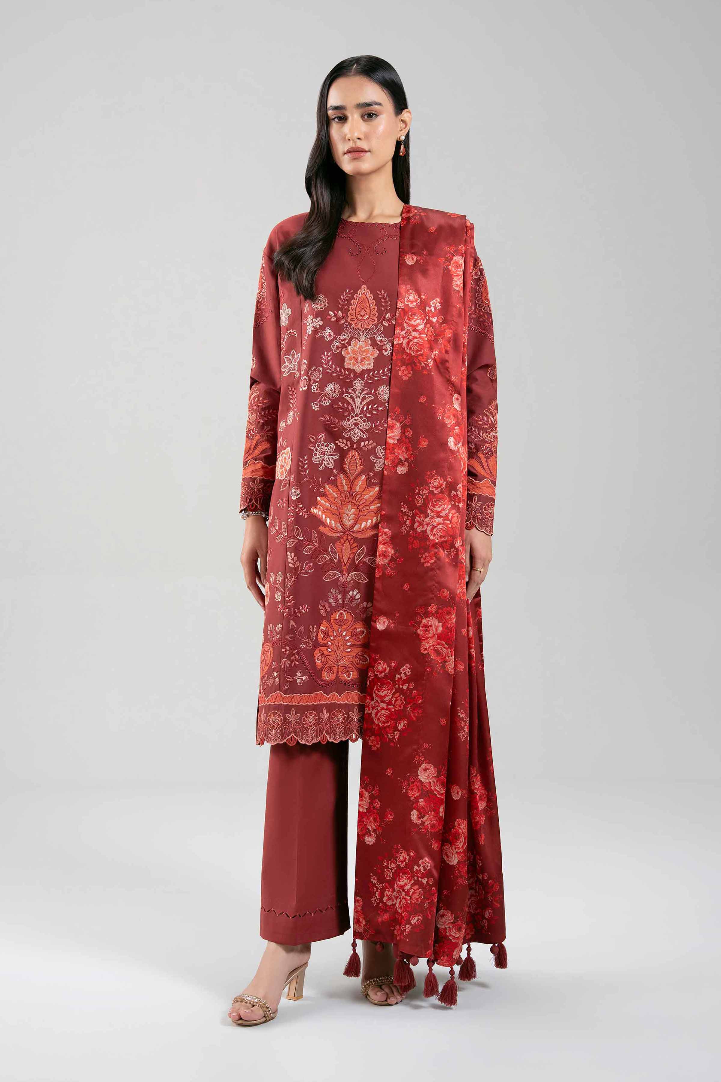 3 Piece - Digital Printed Embroidered Suit - 42601310 for Women - Unstitched Collection | Nishat | Shop Online