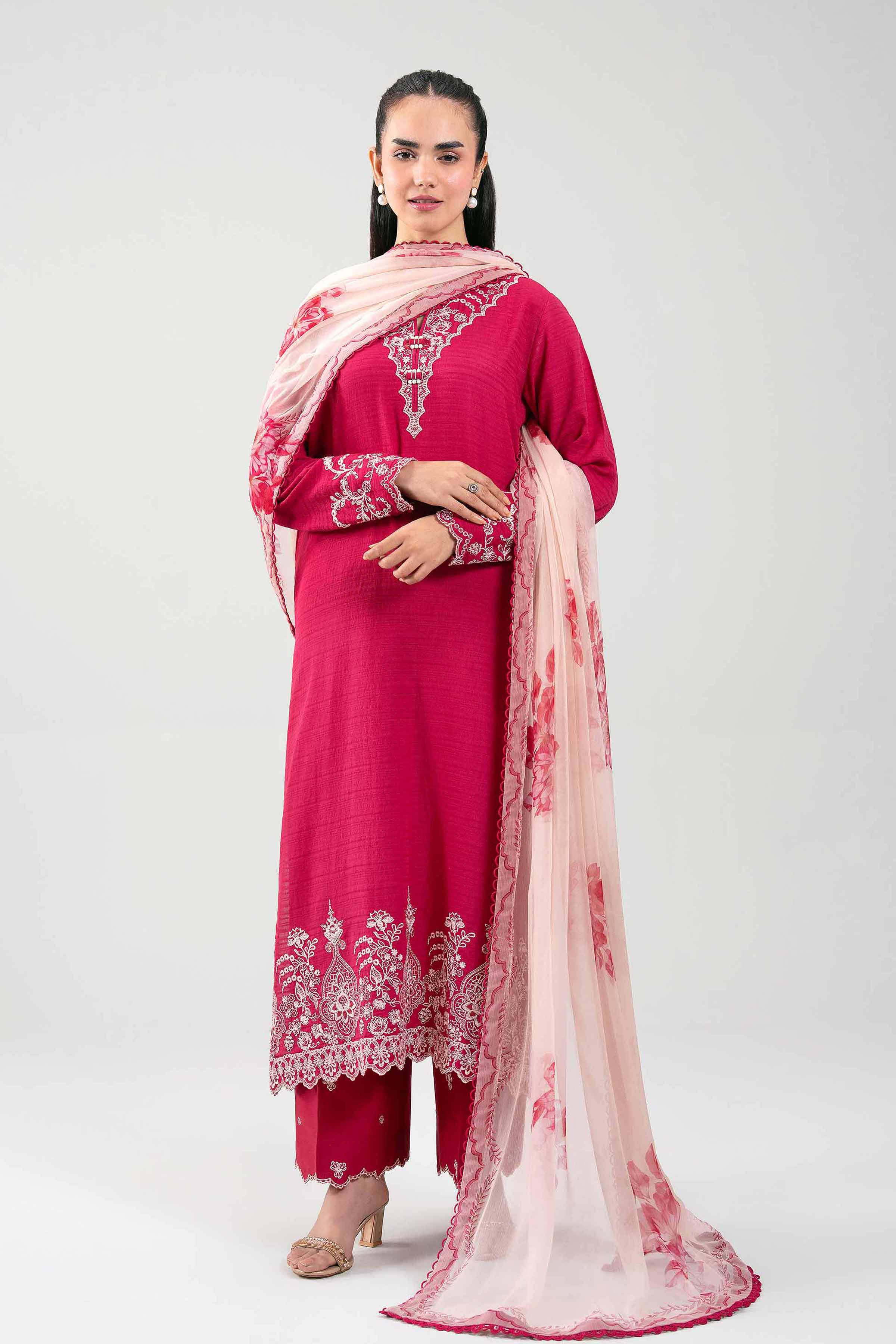 3 Piece - Embroidered Suit - 42601312 for Women - Unstitched Collection | Nishat | Shop Online