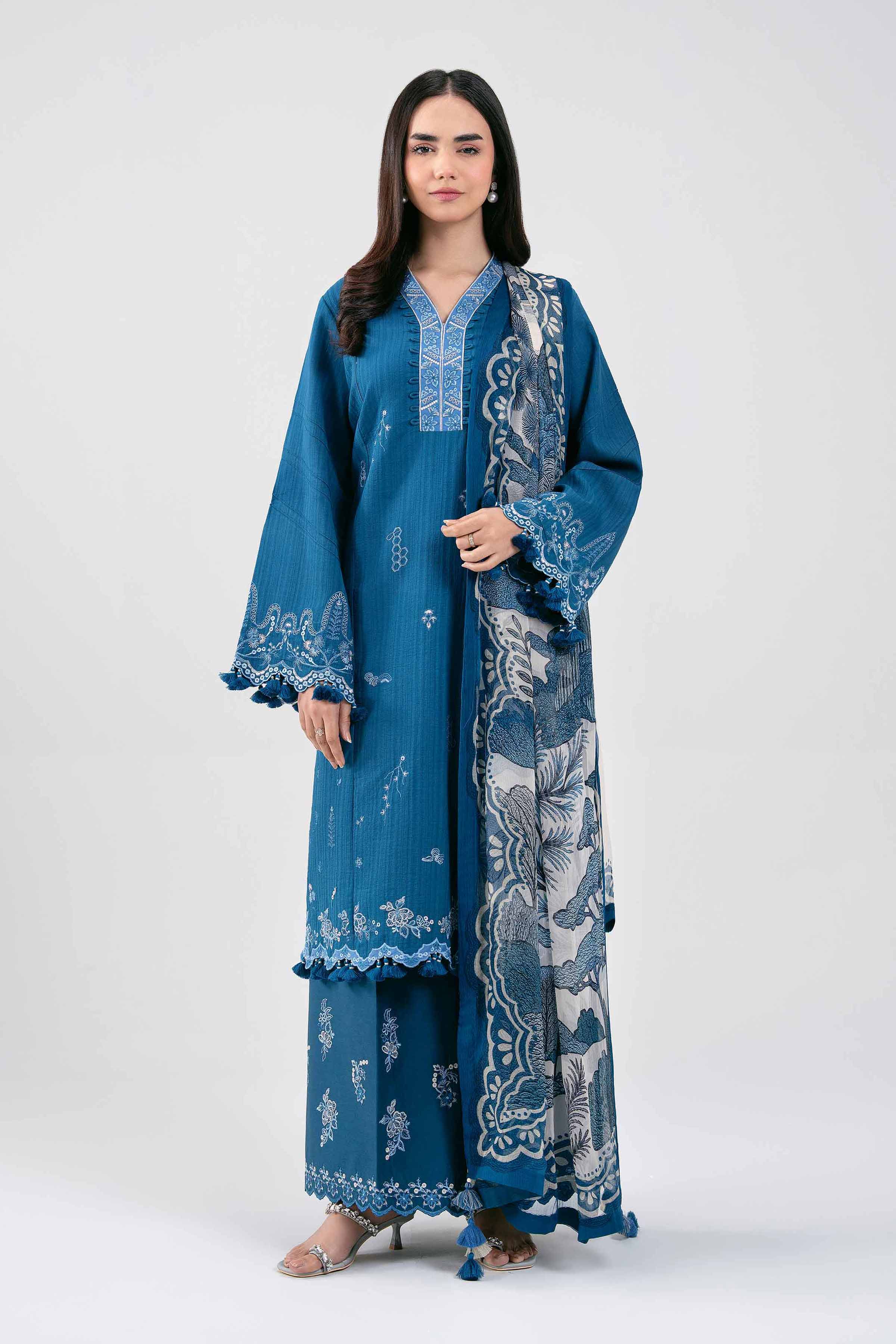 3 Piece - Embroidered Suit - 42601314 for Women - Unstitched Collection | Nishat | Shop Online