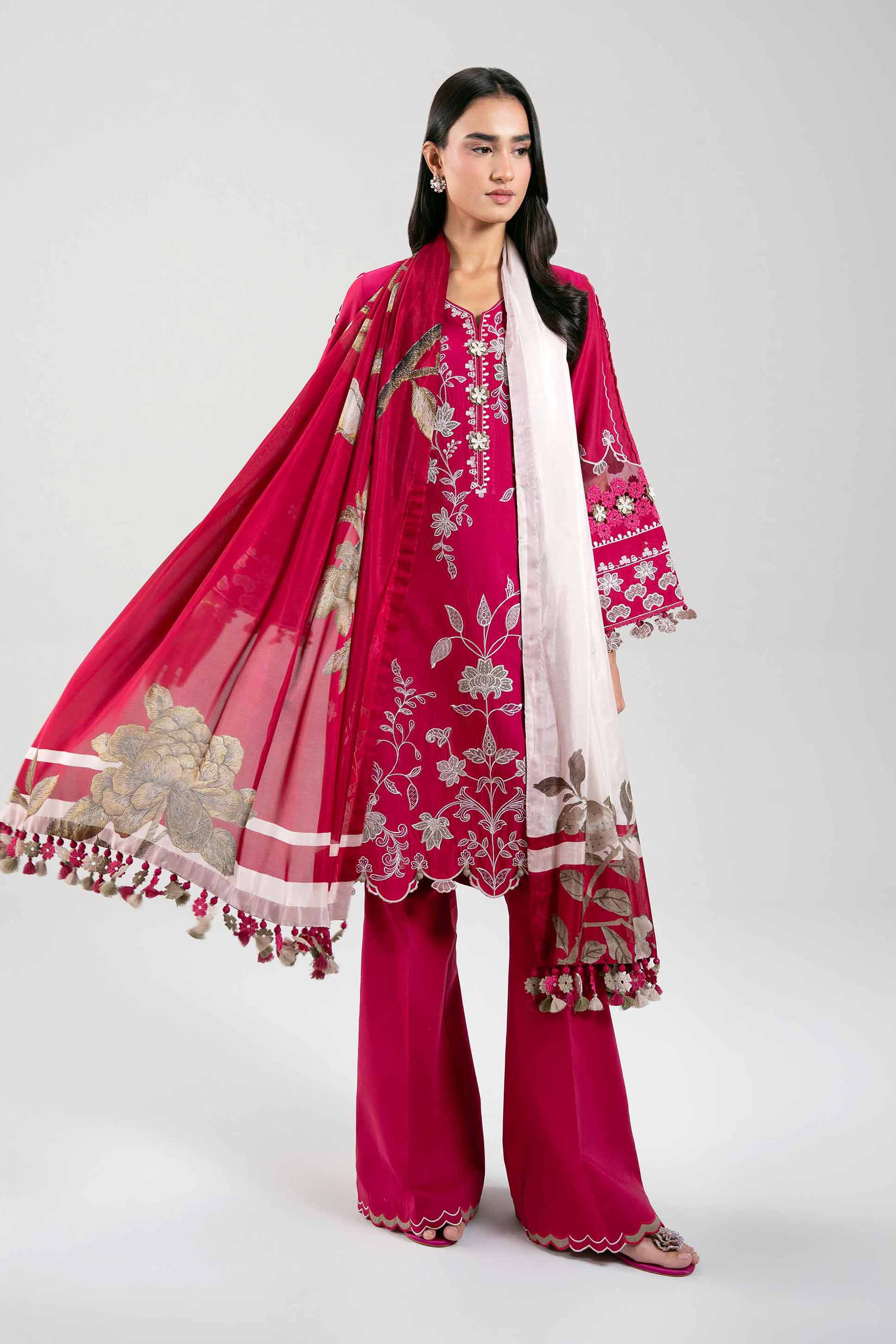 3 Piece - Embroidered Suit - 42601316 for Women - Unstitched Collection | Nishat | Shop Online