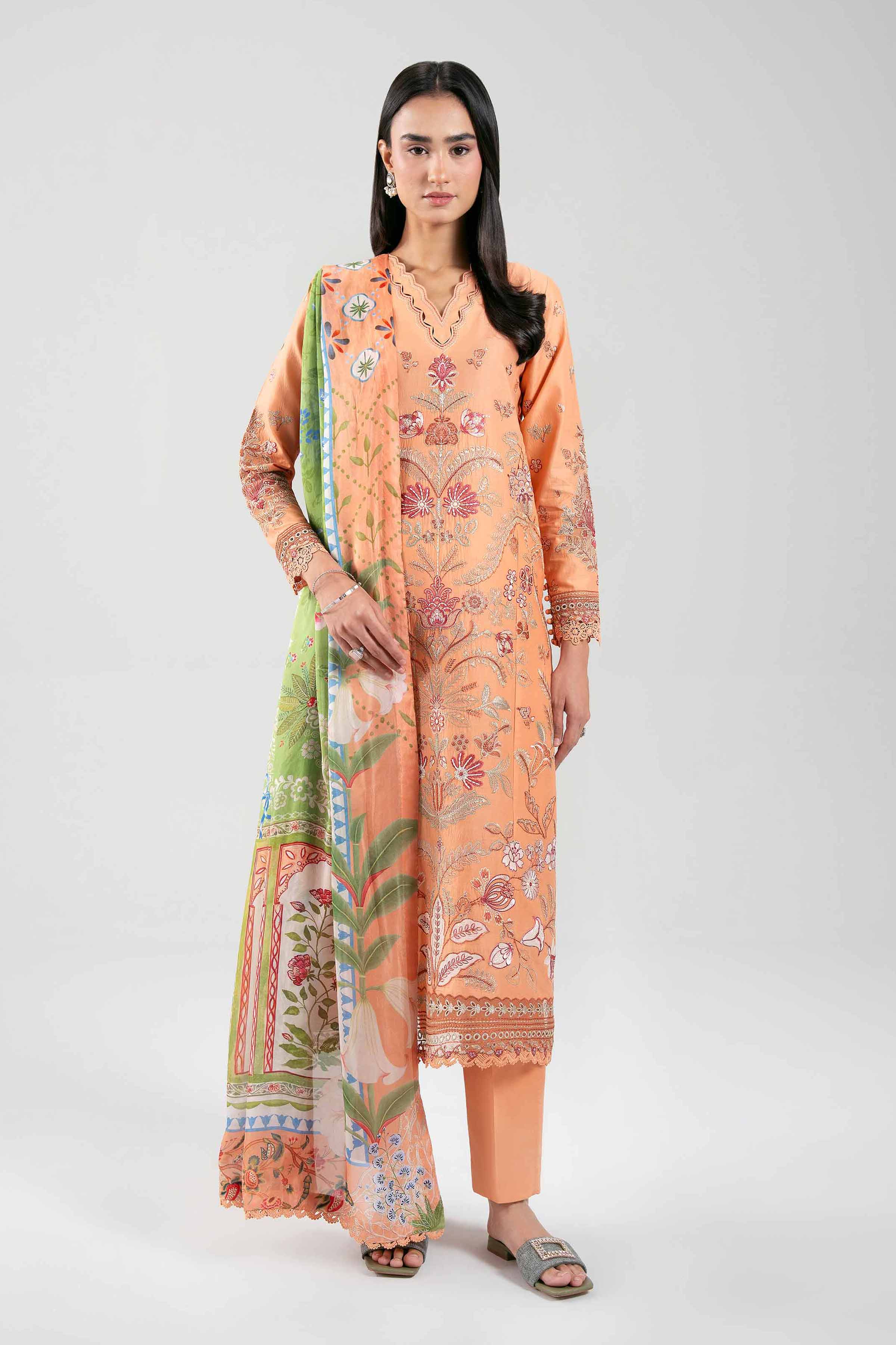 3 Piece - Embroidered Suit - 42601318 for Women - Unstitched Collection | Nishat | Shop Online
