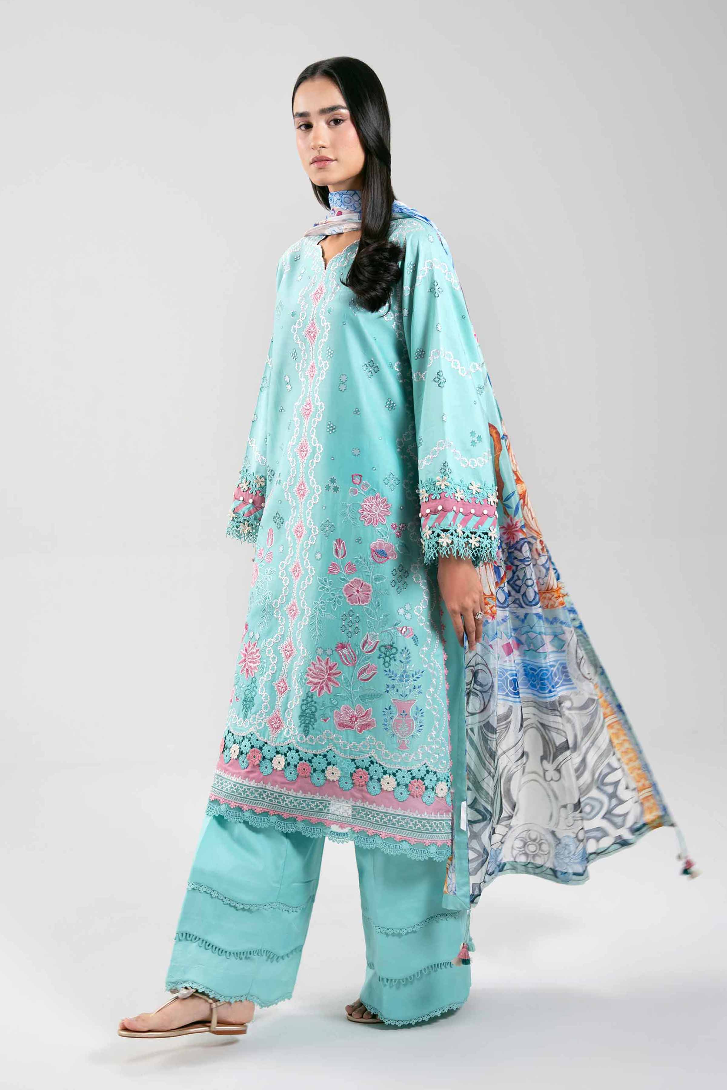 3 Piece - Embroidered Suit - 42601320 for Women - Unstitched Collection | Nishat | Shop Online