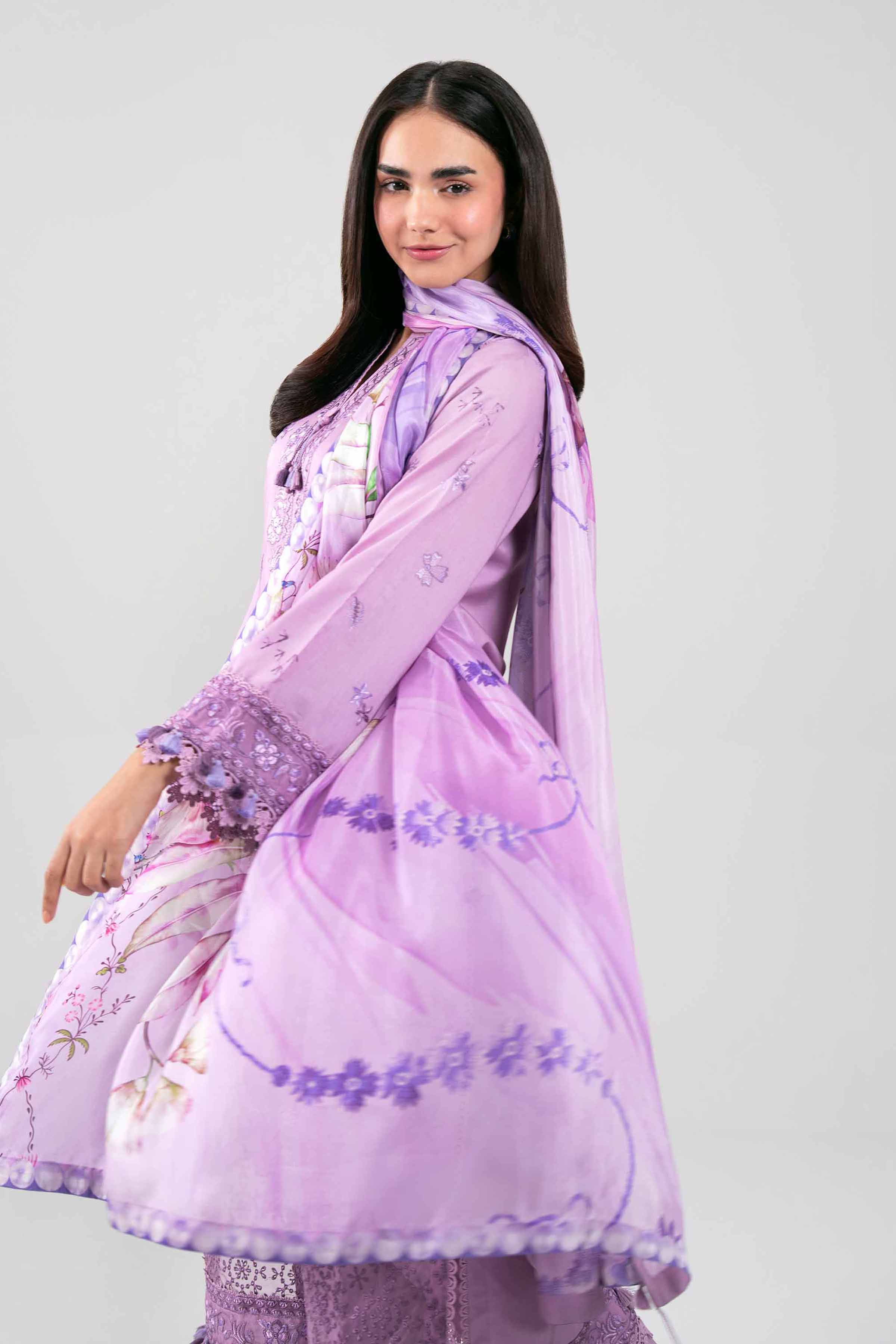 3 Piece - Digital Printed Embroidered Suit - 42601321