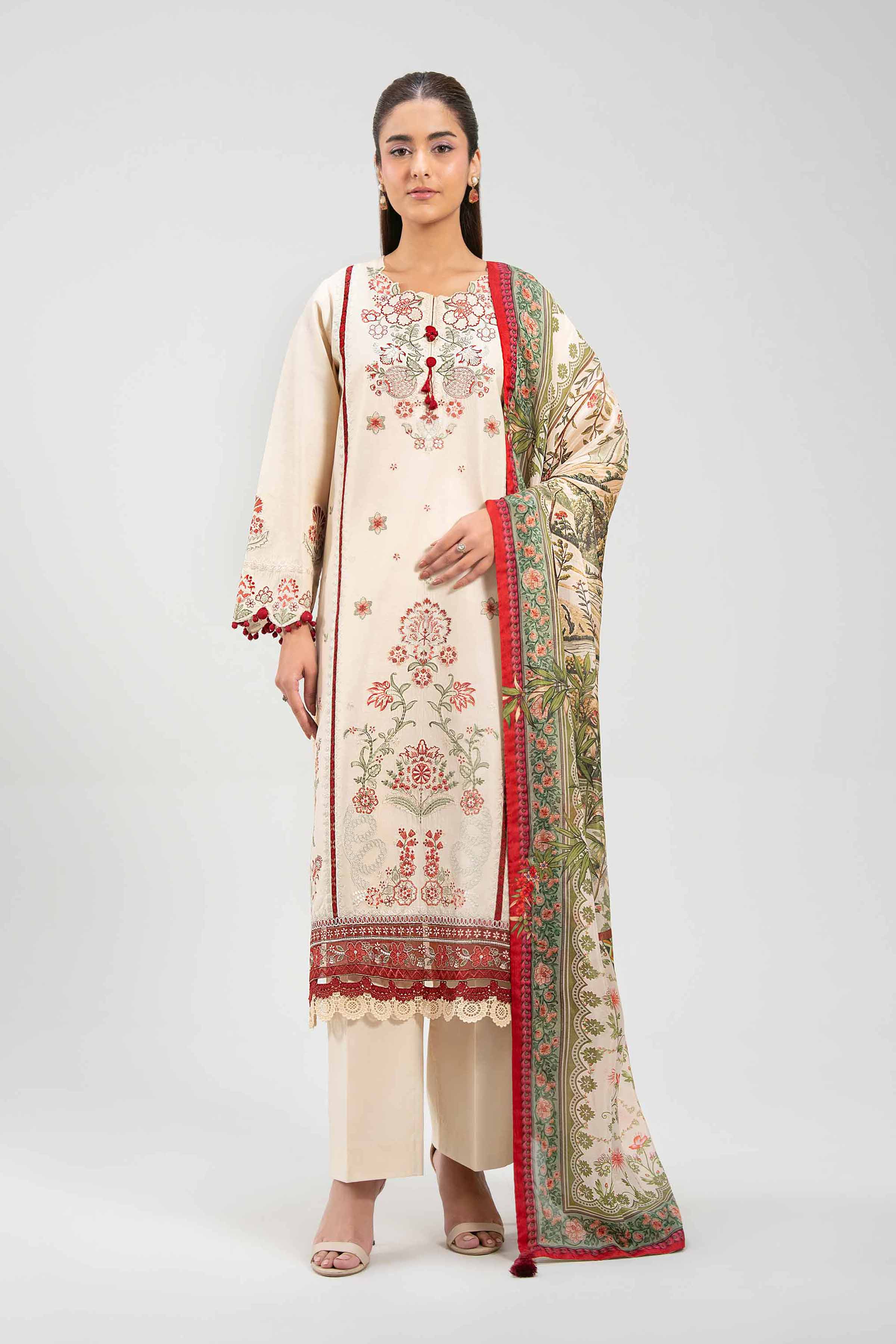 3 Piece - Digital Printed Embroidered Suit - 42601322 for Women - Unstitched Collection | Nishat | Shop Online