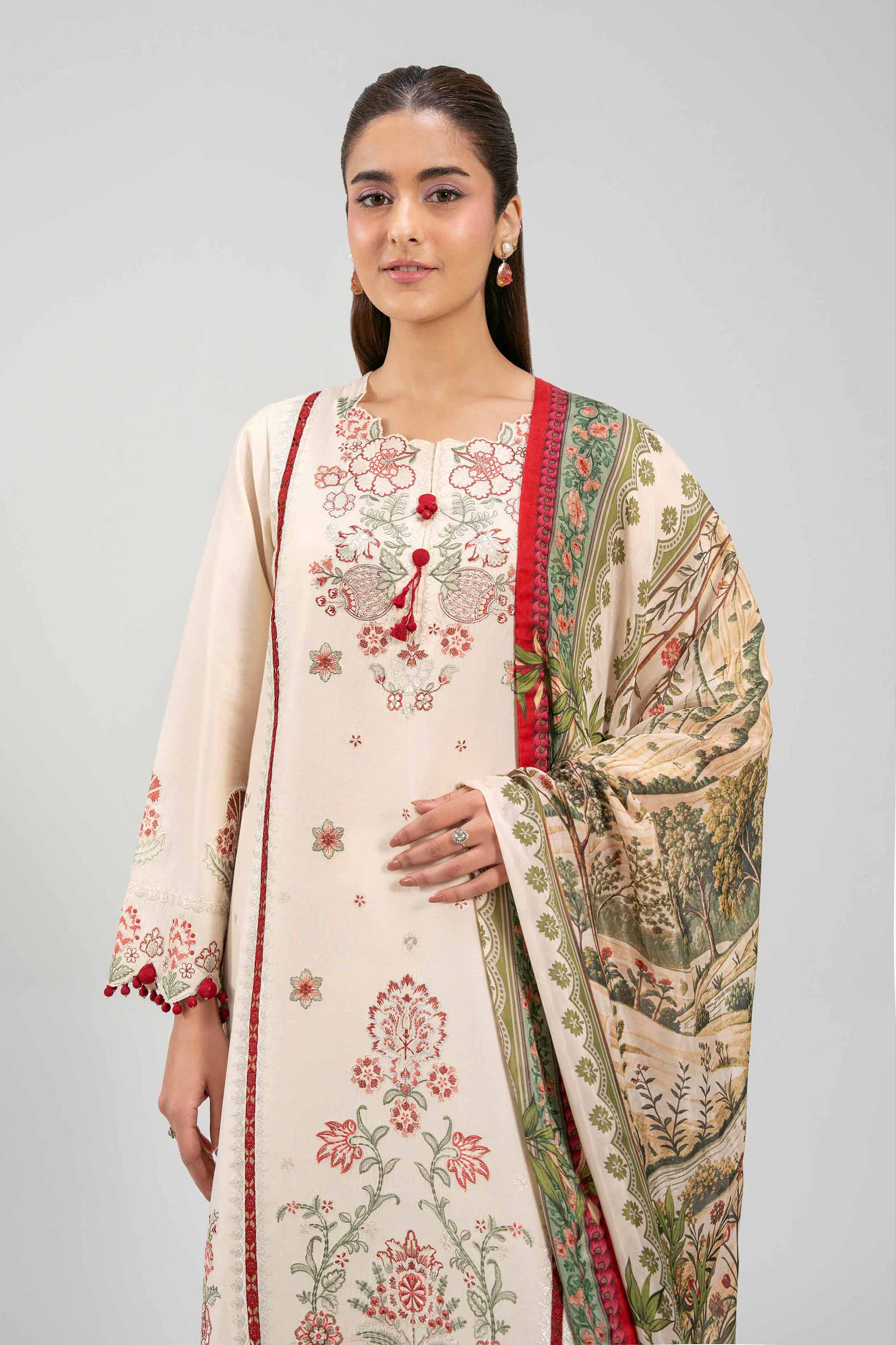 3 Piece - Digital Printed Embroidered Suit - 42601322 for Women - Unstitched Collection | Nishat | Shop Online