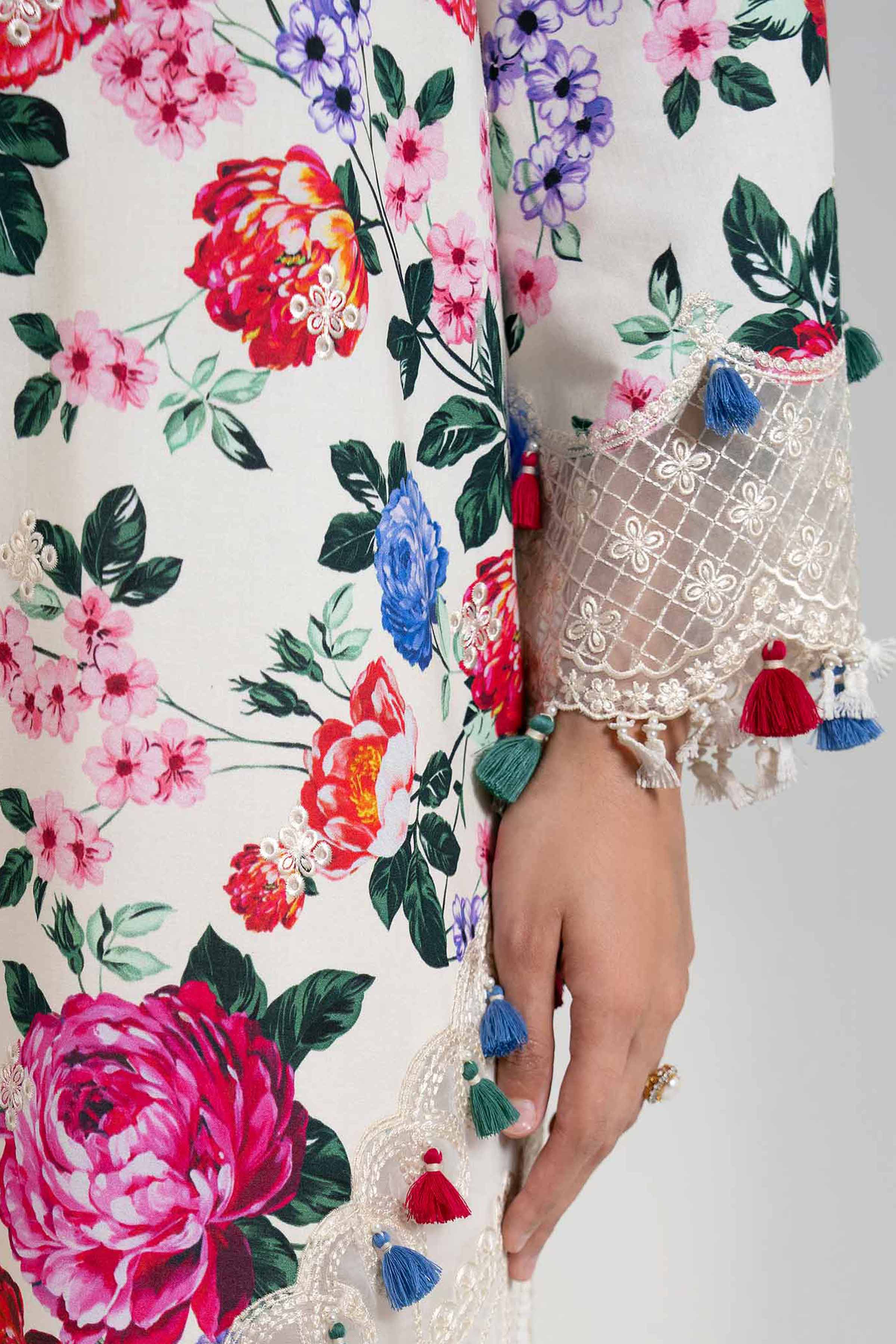 3 Piece - Digital Printed Embroidered Suit - 42601331