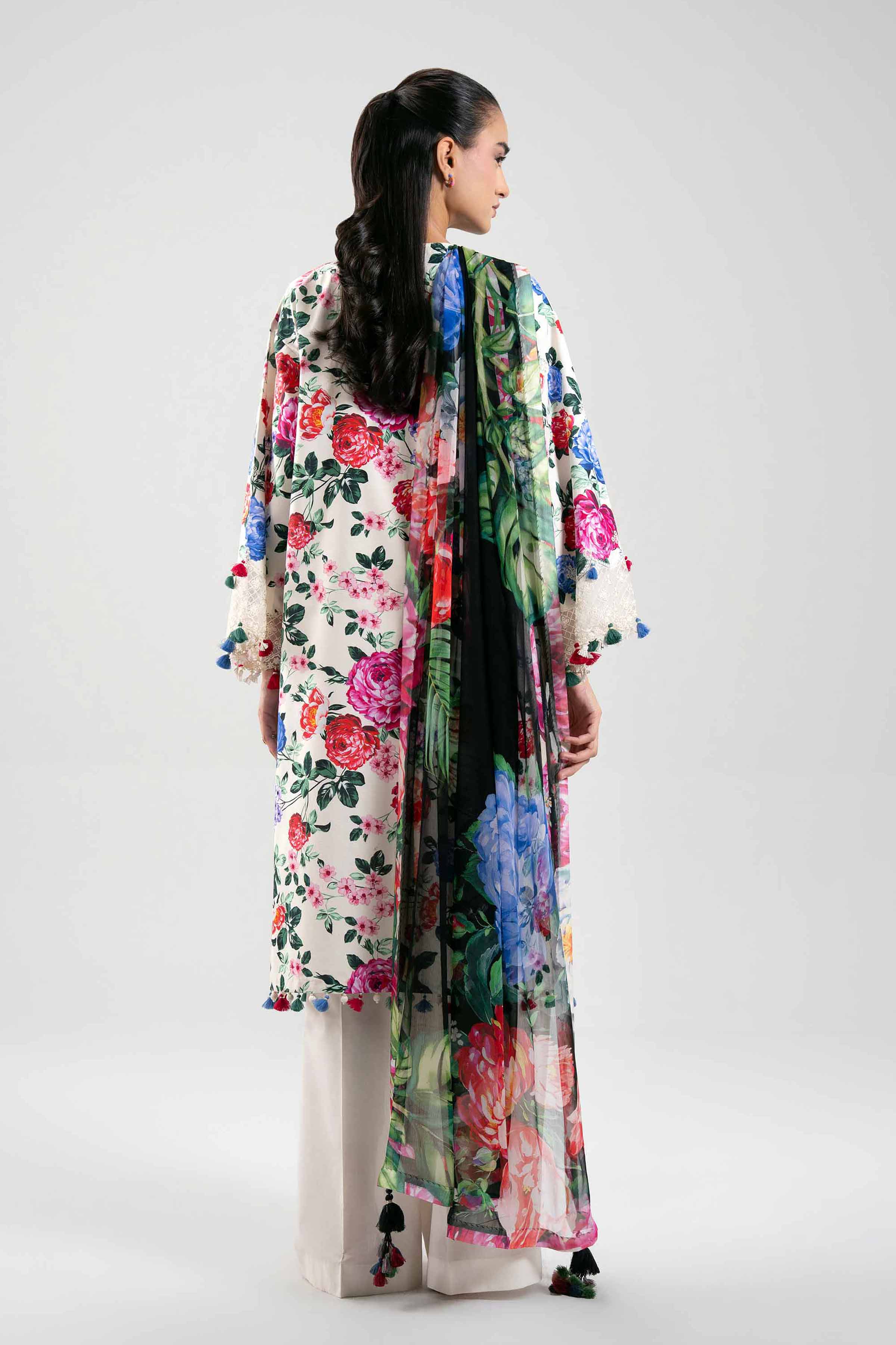 3 Piece - Digital Printed Embroidered Suit - 42601331