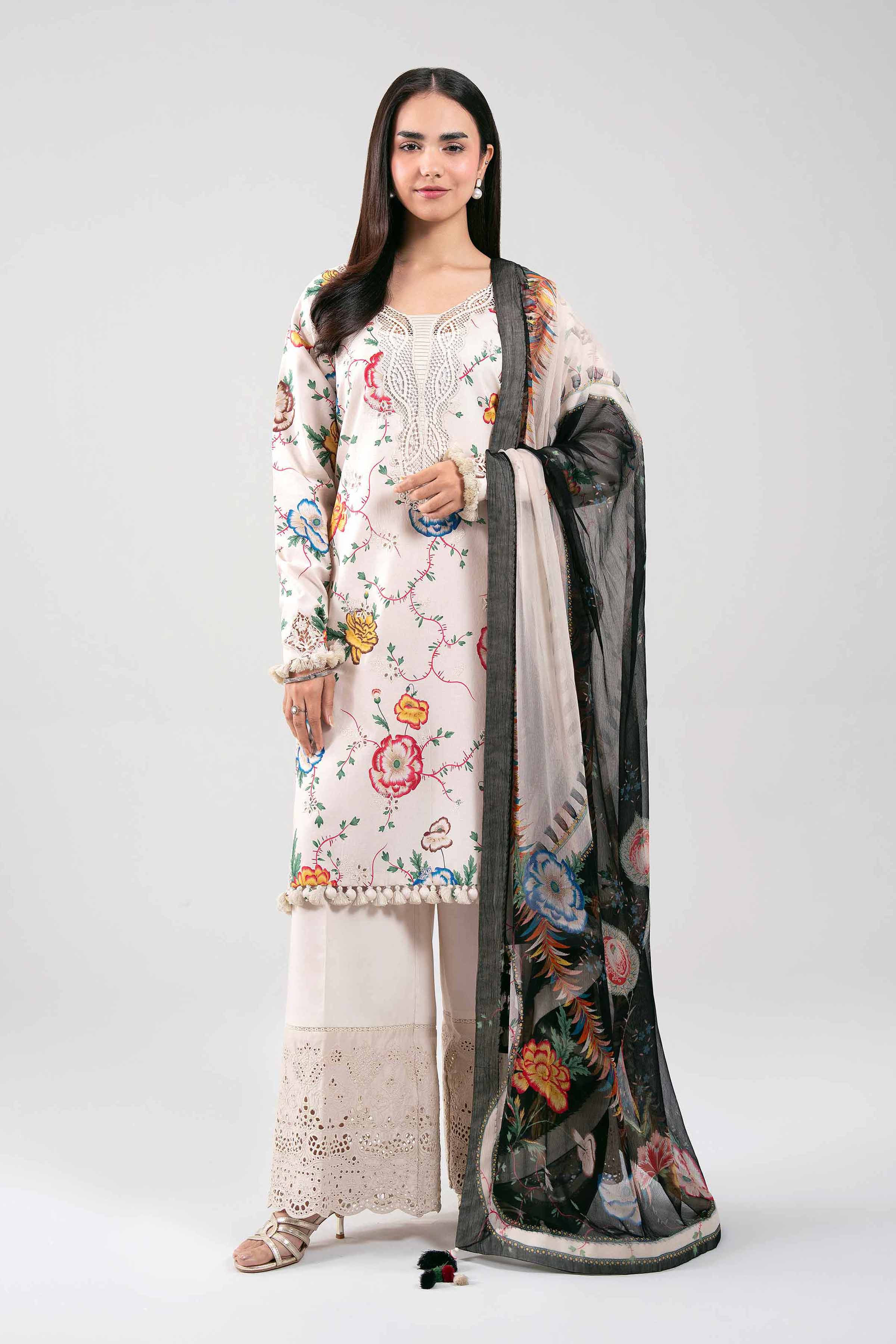 3 Piece - Digital Printed Embroidered Suit - 42601333 for Women - Unstitched Collection | Nishat | Shop Online