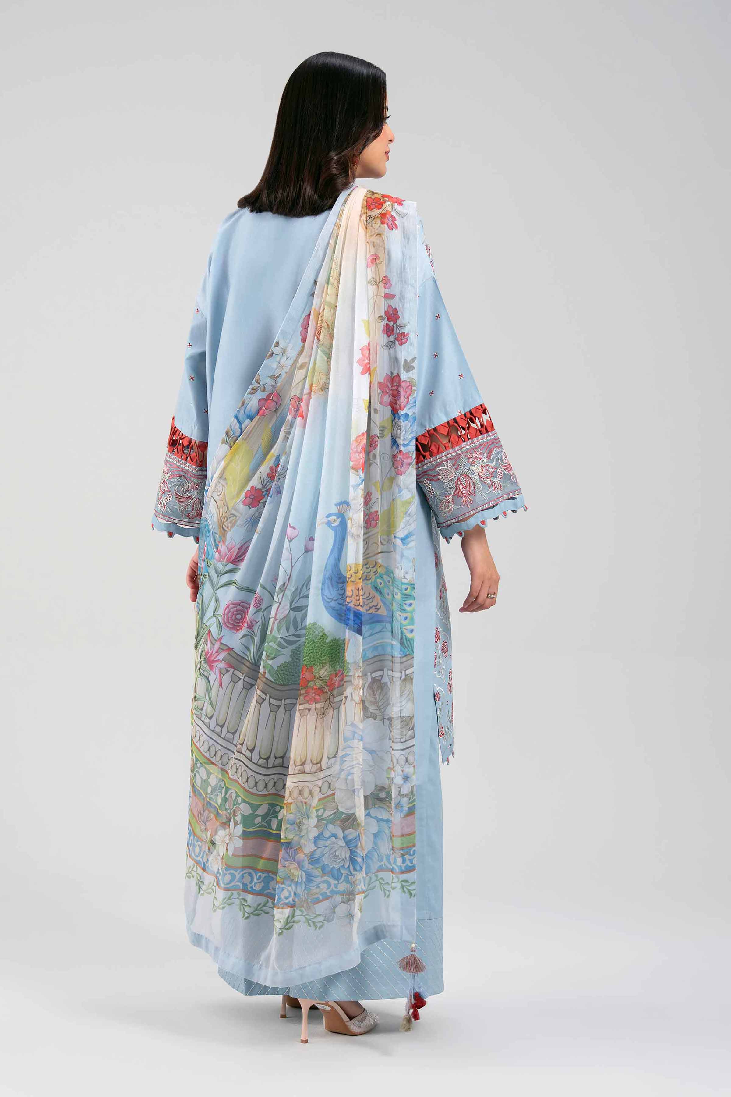 3 Piece - Digital Printed Embroidered Suit - 42601338