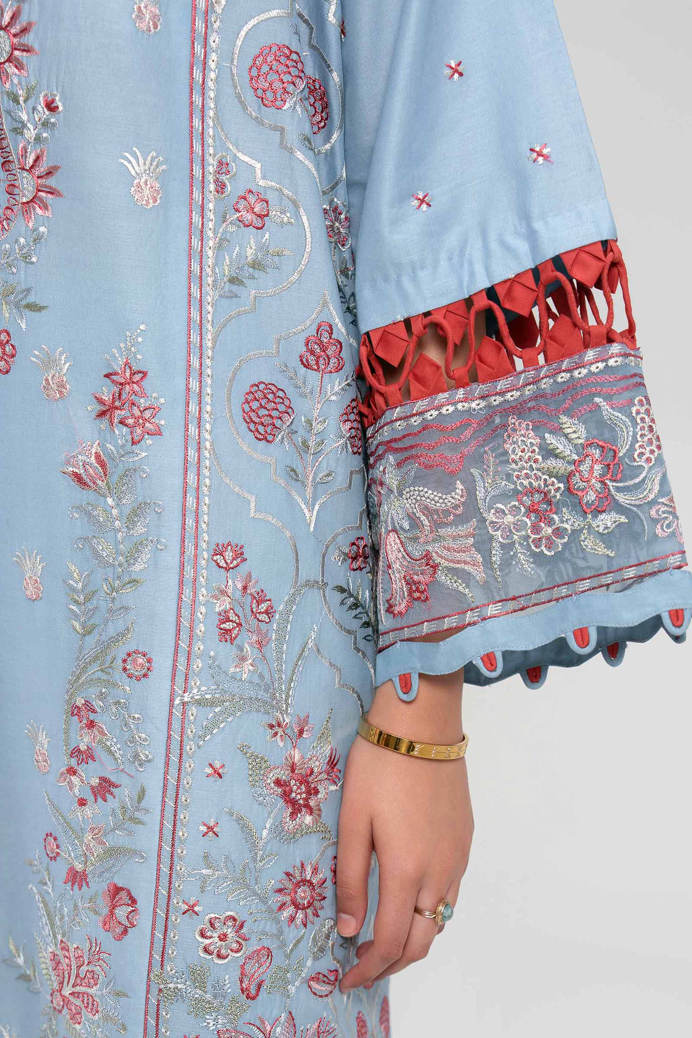 3 Piece - Digital Printed Embroidered Suit - 42601338