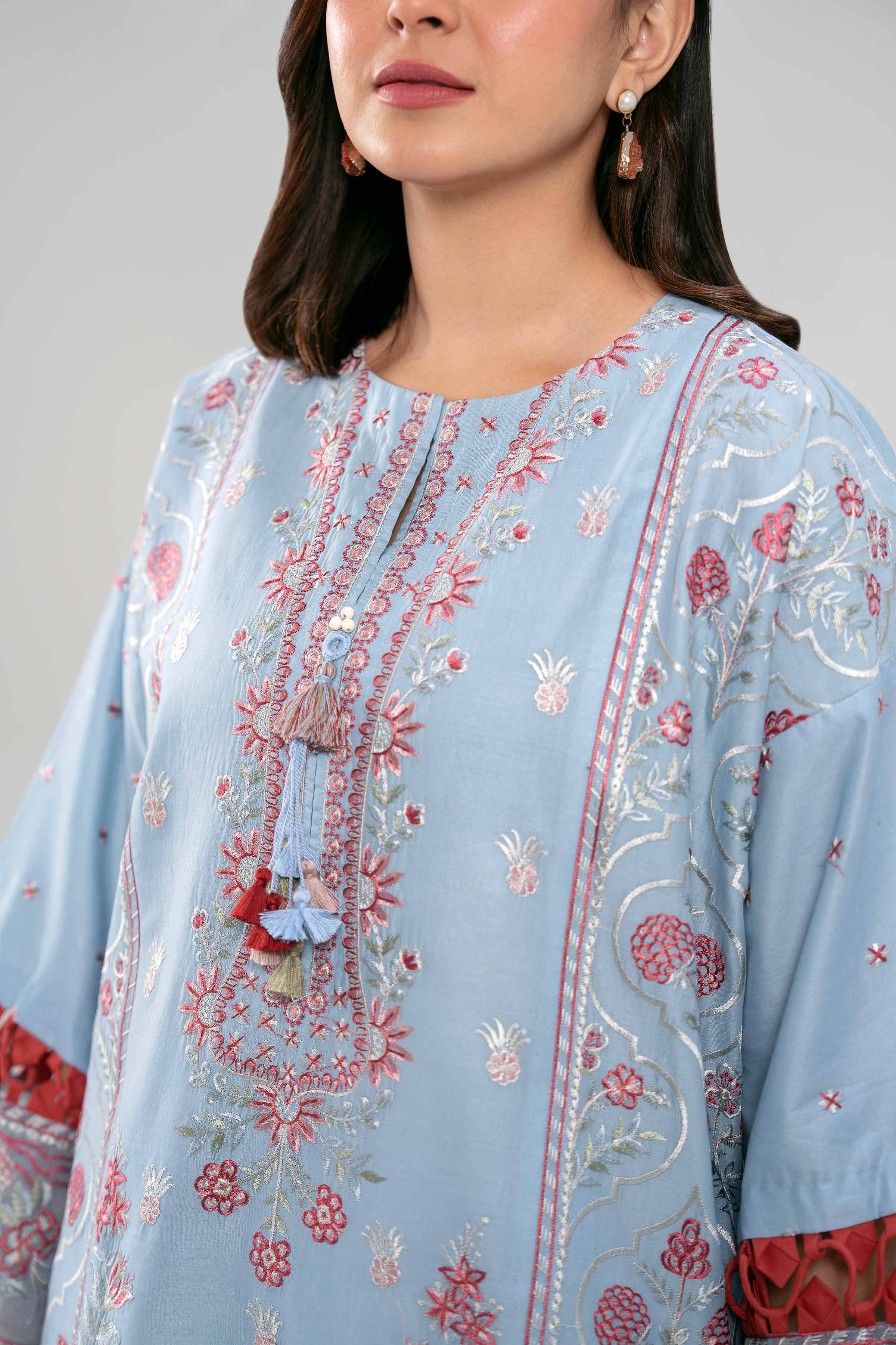 3 Piece - Digital Printed Embroidered Suit - 42601338