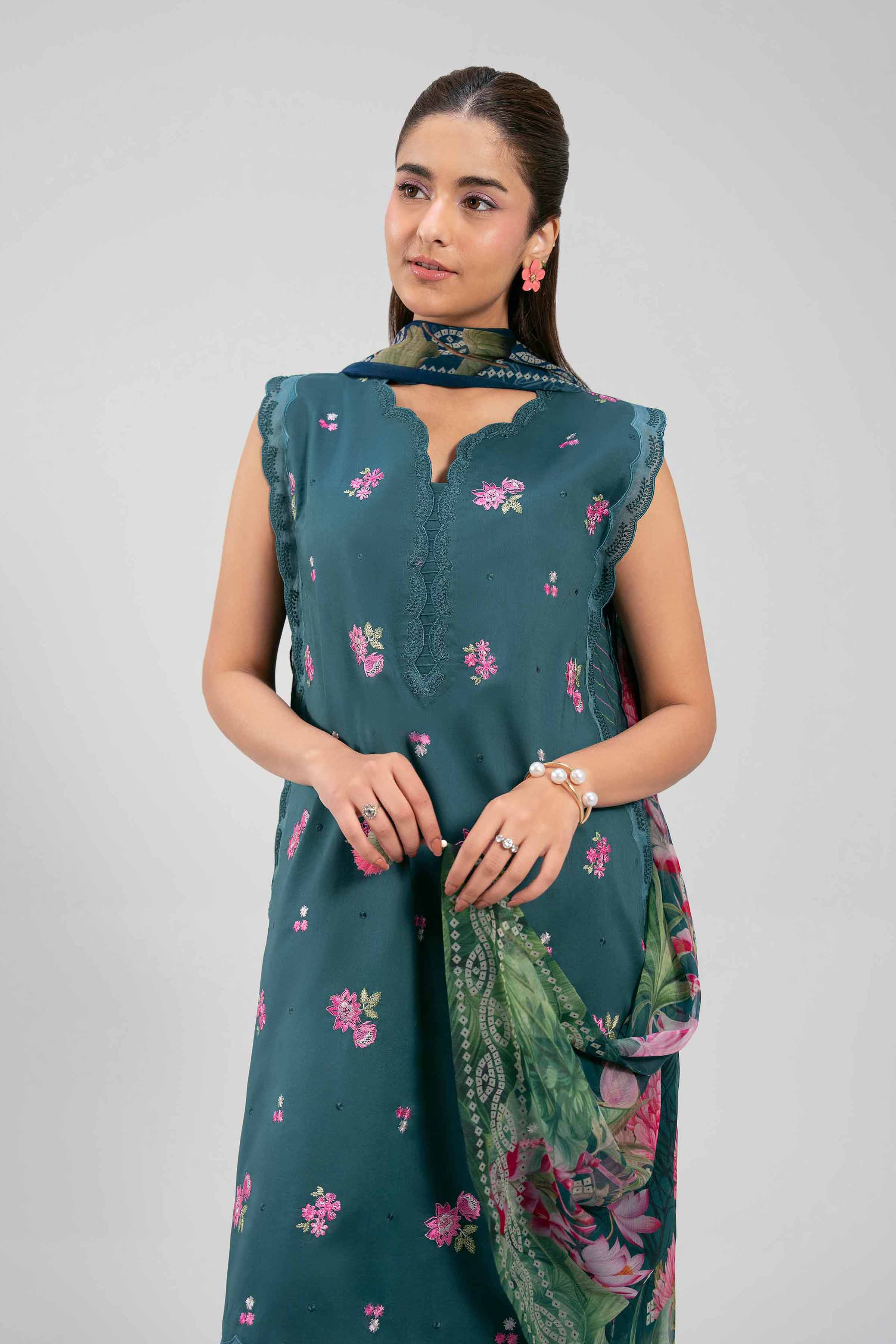 3 Piece - Digital Printed Embroidered Suit - 42601339 for Women - Unstitched Collection | Nishat | Shop Online