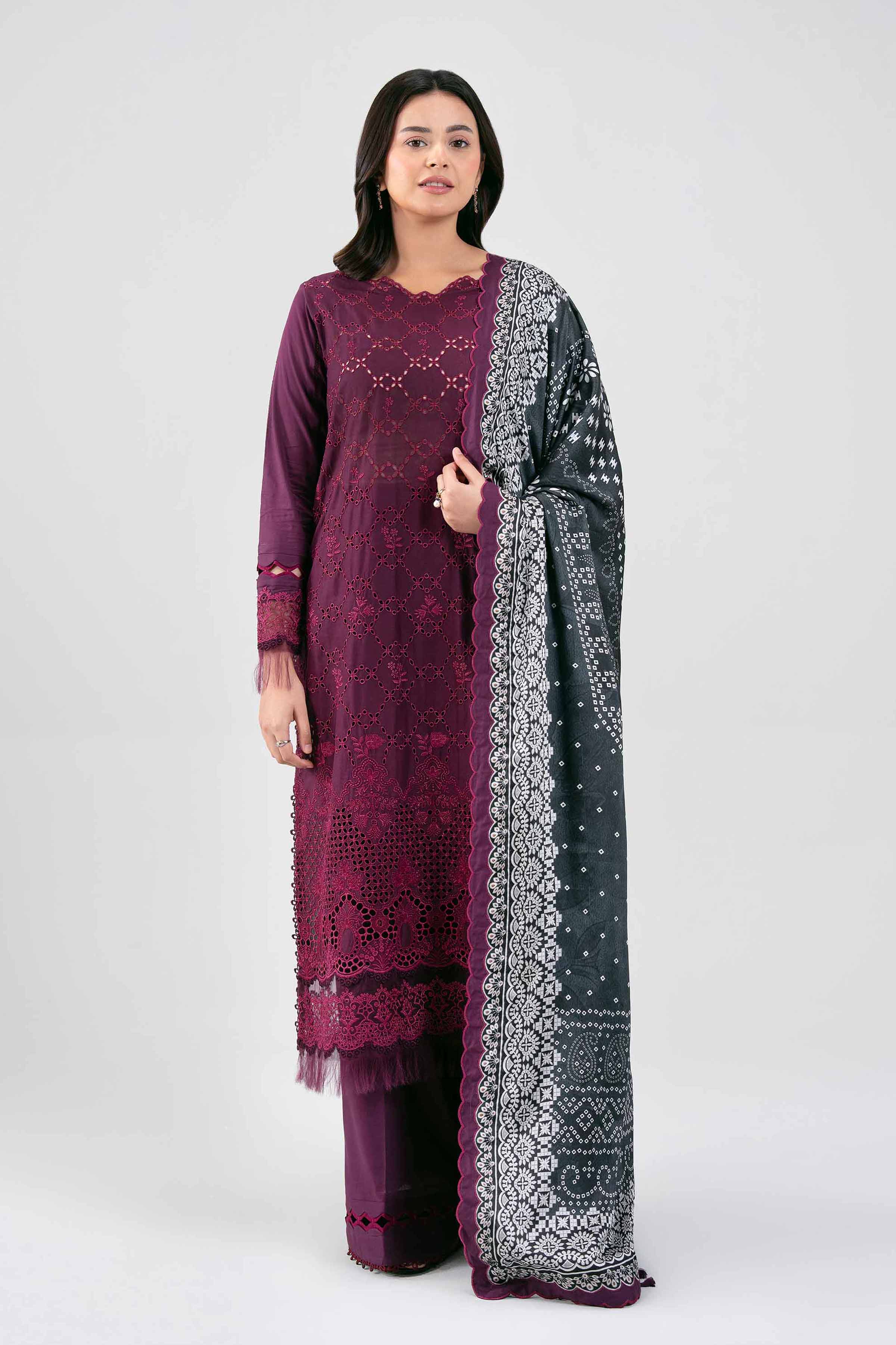 3 Piece - Embroidered Suit - 42601345 for Women - Unstitched Collection | Nishat | Shop Online