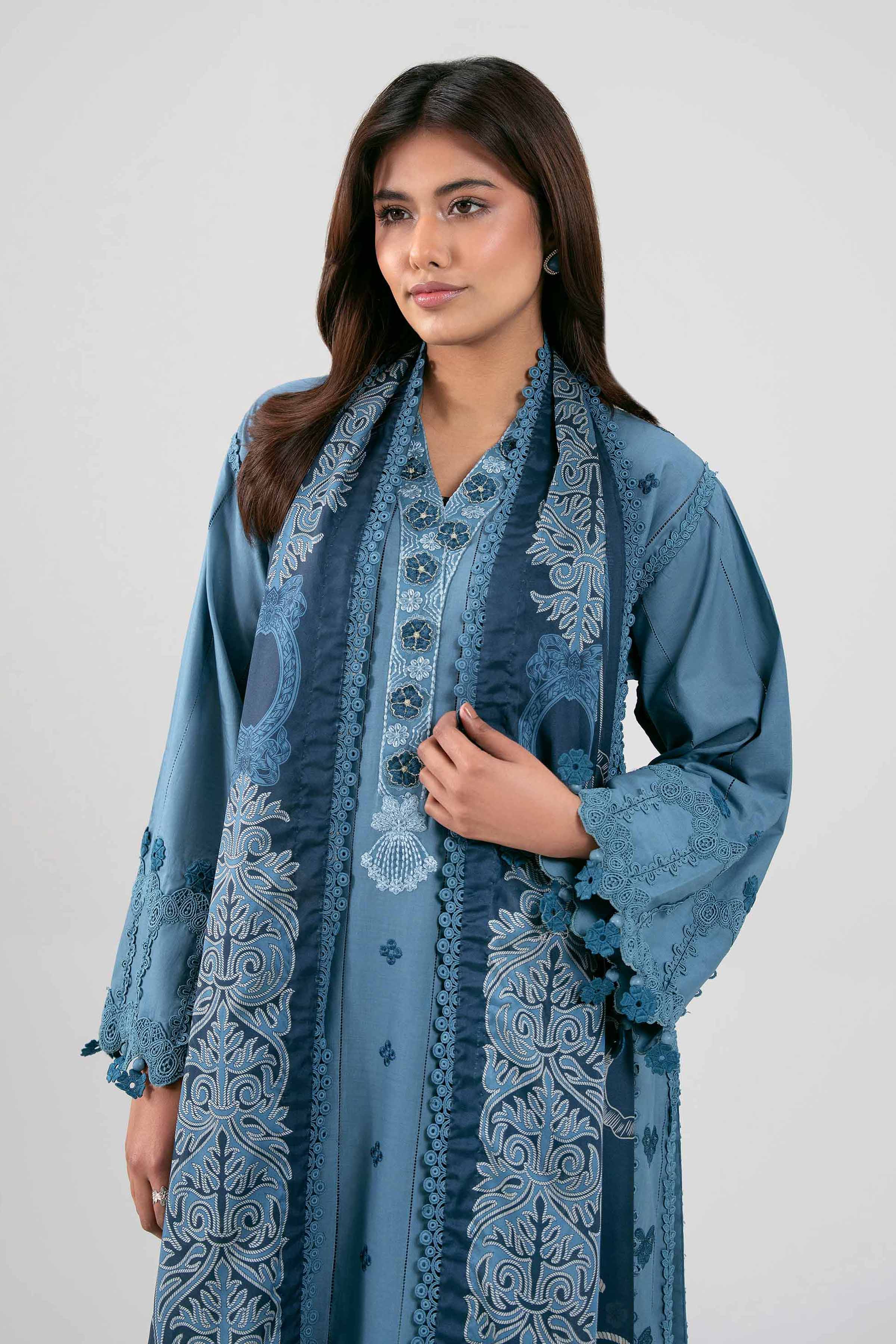 3 Piece - Embroidered Suit - 42601347 for Women - Unstitched Collection | Nishat | Shop Online