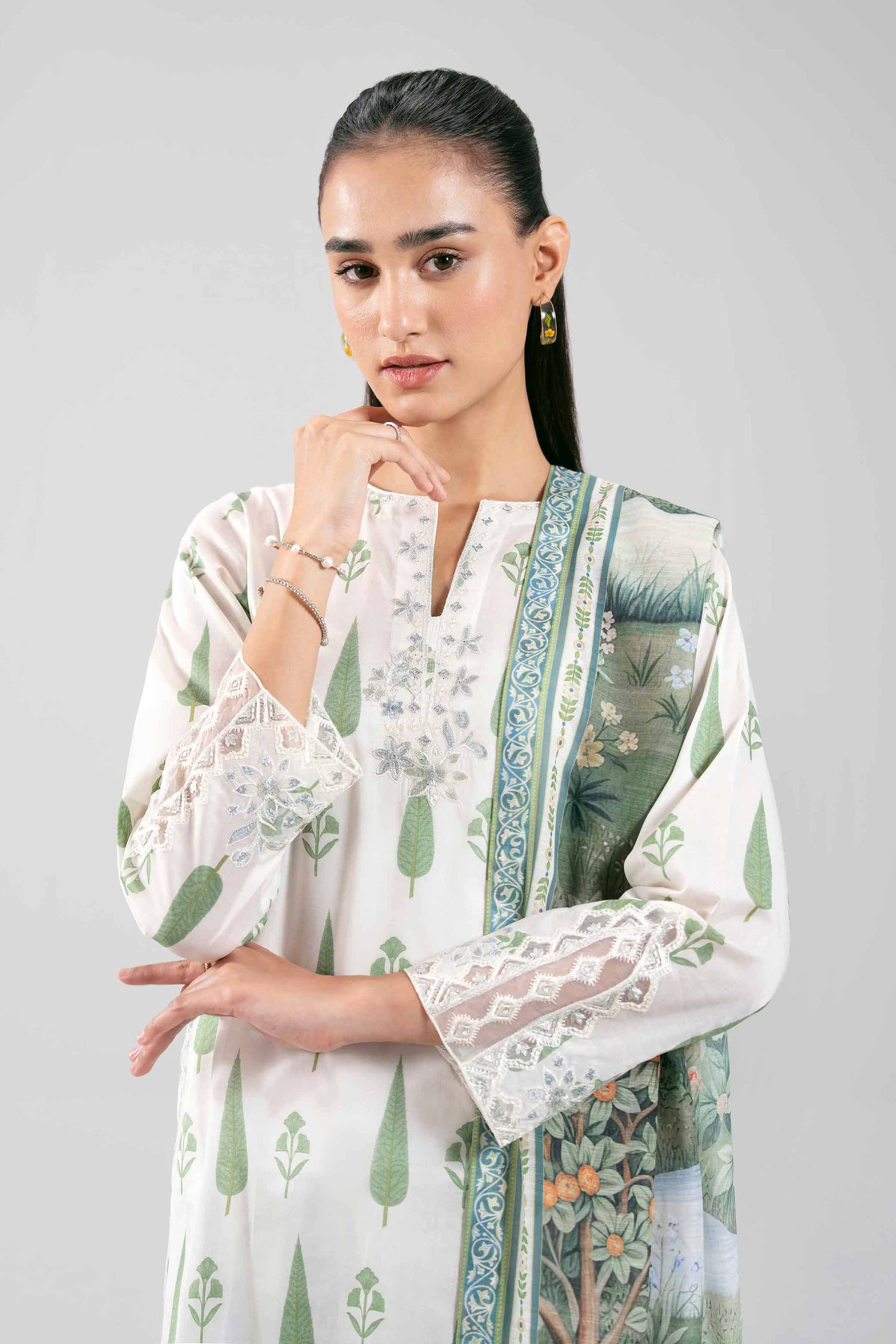 3 Piece - Digital Printed Embroidered Suit - 42601357 for Women - Unstitched Collection | Nishat | Shop Online