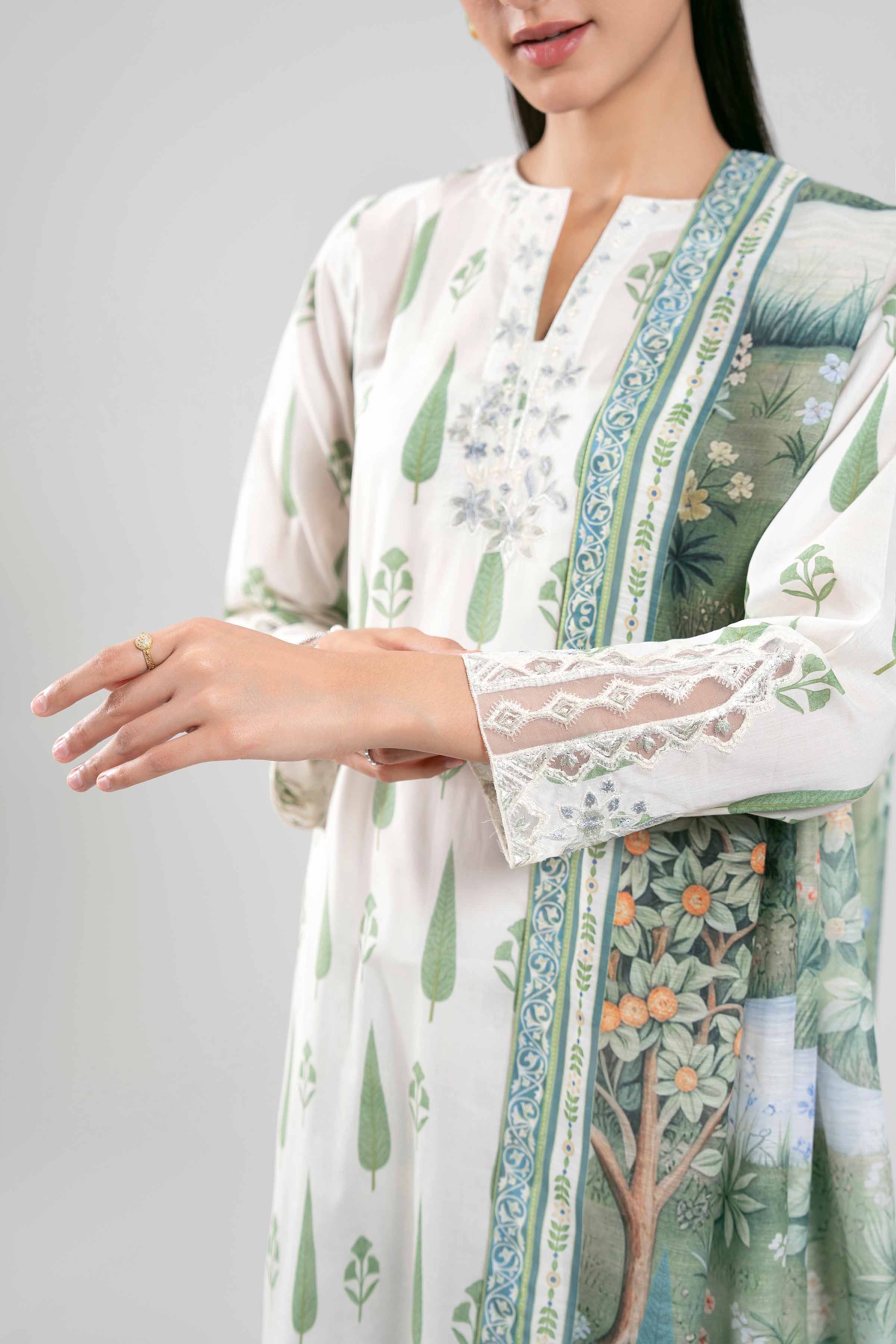 3 Piece - Digital Printed Embroidered Suit - 42601357 for Women - Unstitched Collection | Nishat | Shop Online