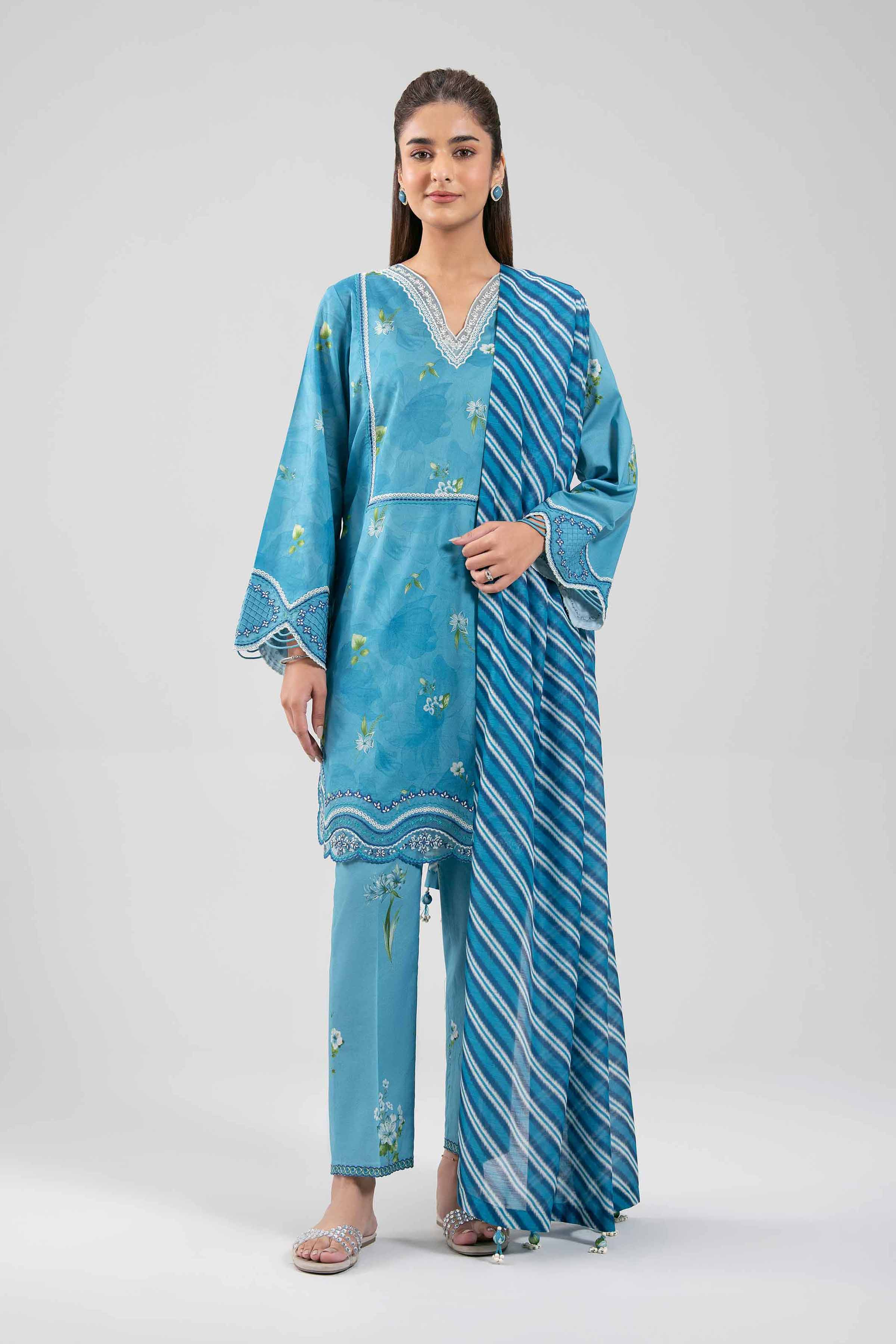 3 Piece - Digital Printed Embroidered Suit - 42601361 for Women - Unstitched Collection | Nishat | Shop Online