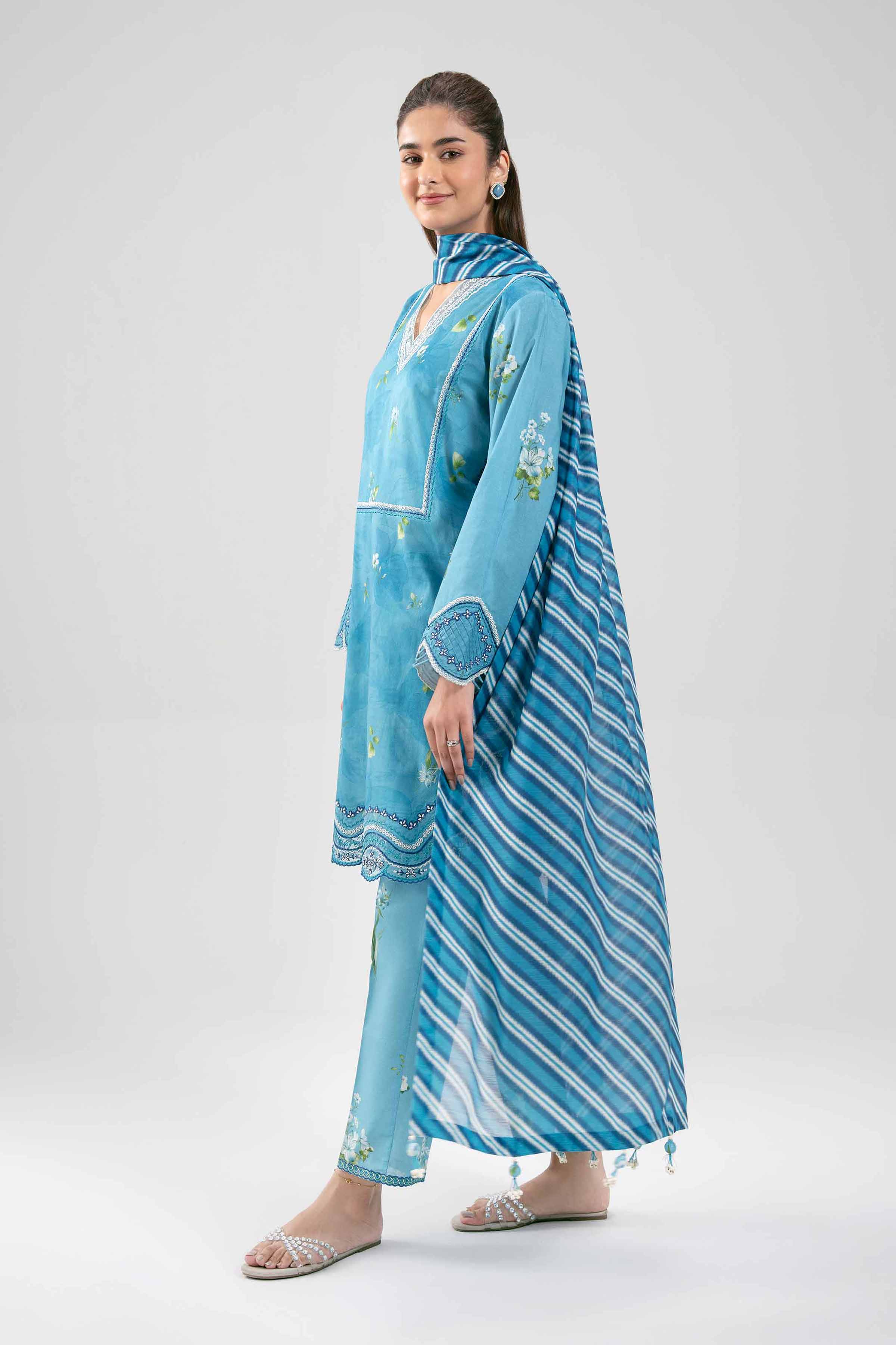 3 Piece - Digital Printed Embroidered Suit - 42601361 for Women - Unstitched Collection | Nishat | Shop Online