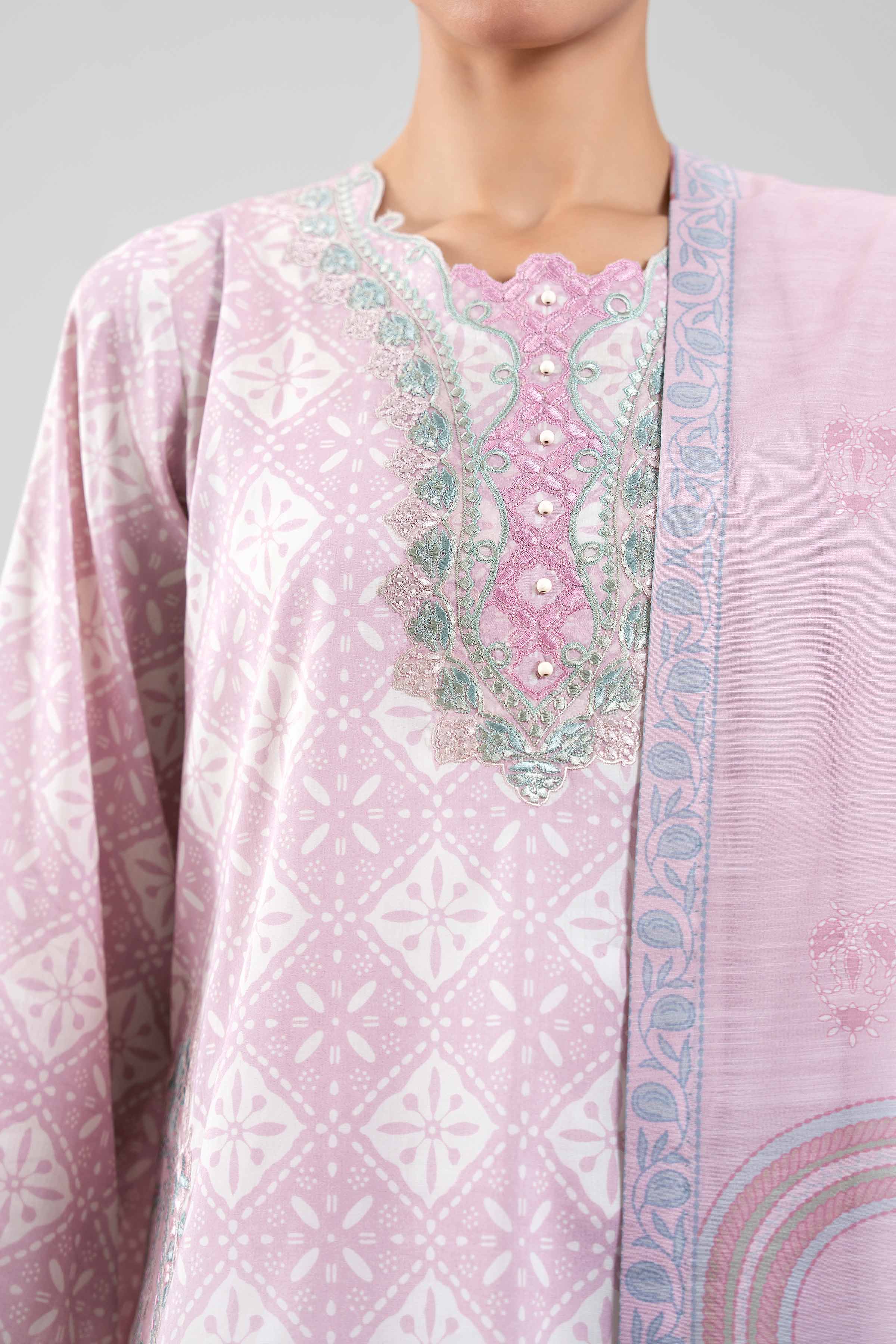 3 Piece - Digital Printed Embroidered Suit - 42601362 for Women - Unstitched Collection | Nishat | Shop Online