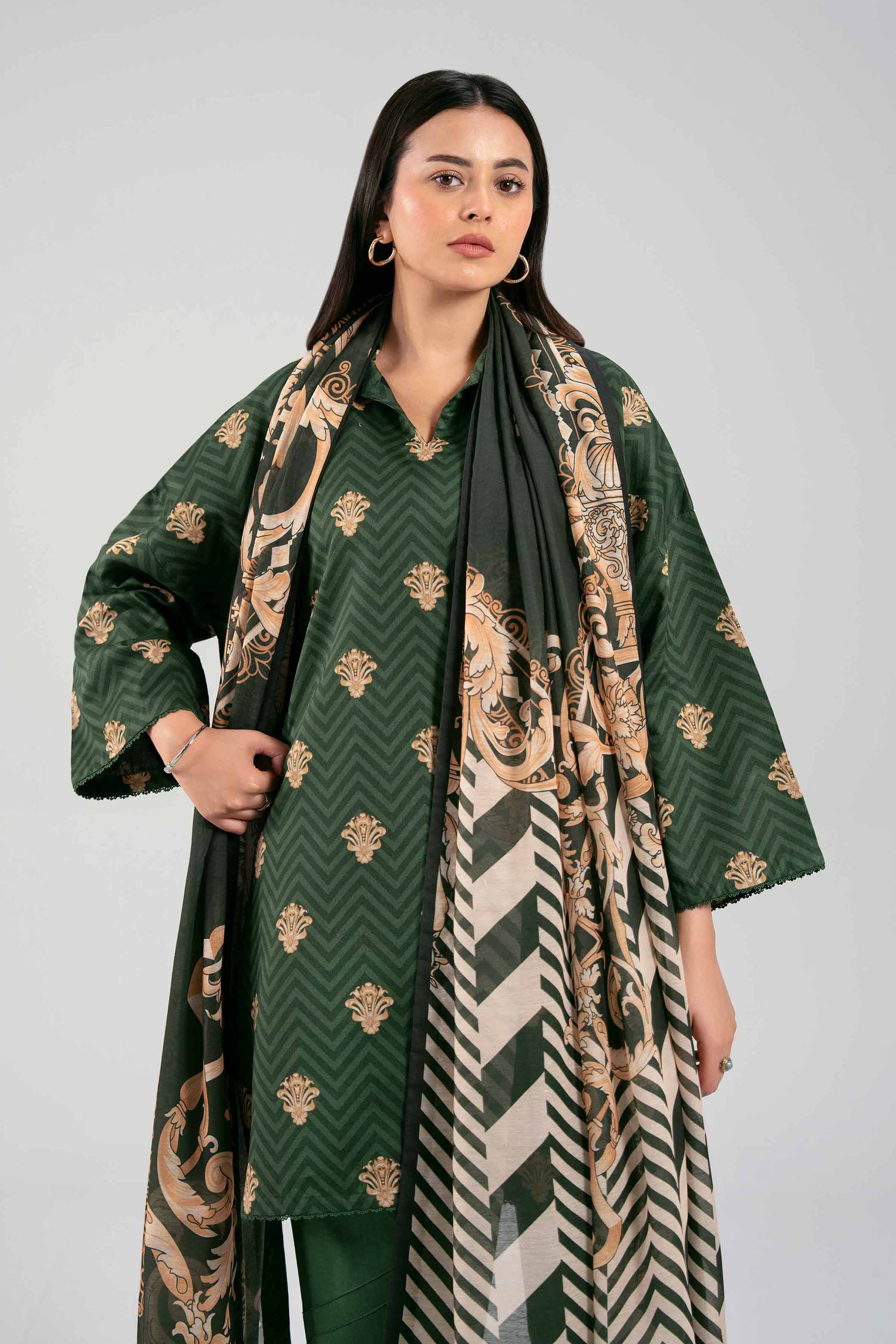 3 Piece - Printed Suit - 42601366 for Women - Unstitched Collection | Nishat | Shop Online