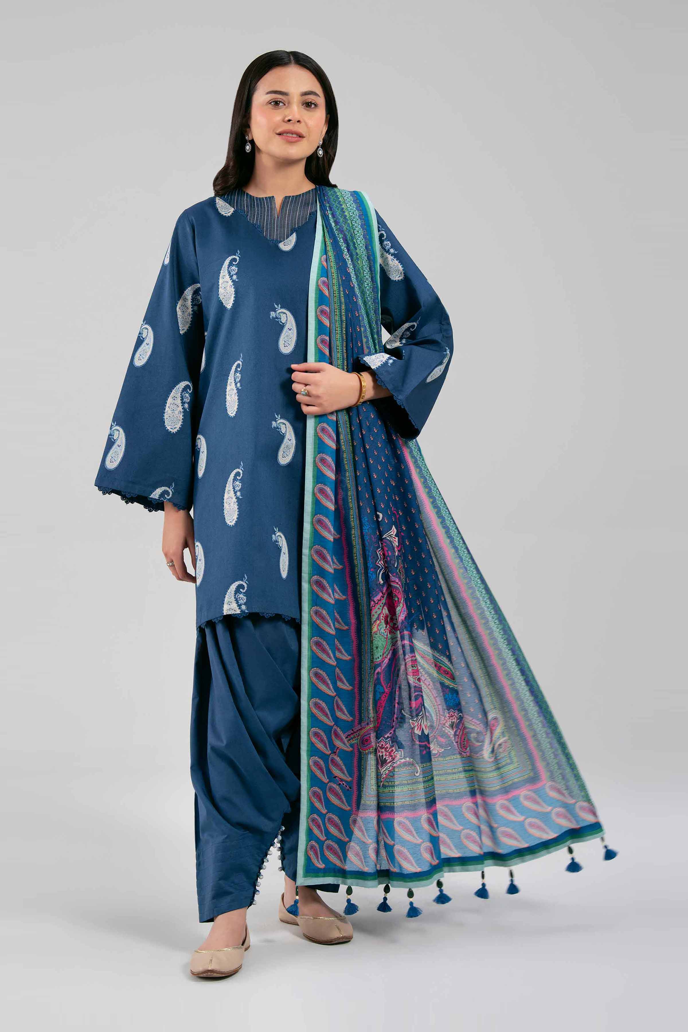 3 Piece - Digital Printed Suit - 42601377 for Women - Unstitched Collection | Nishat | Shop Online