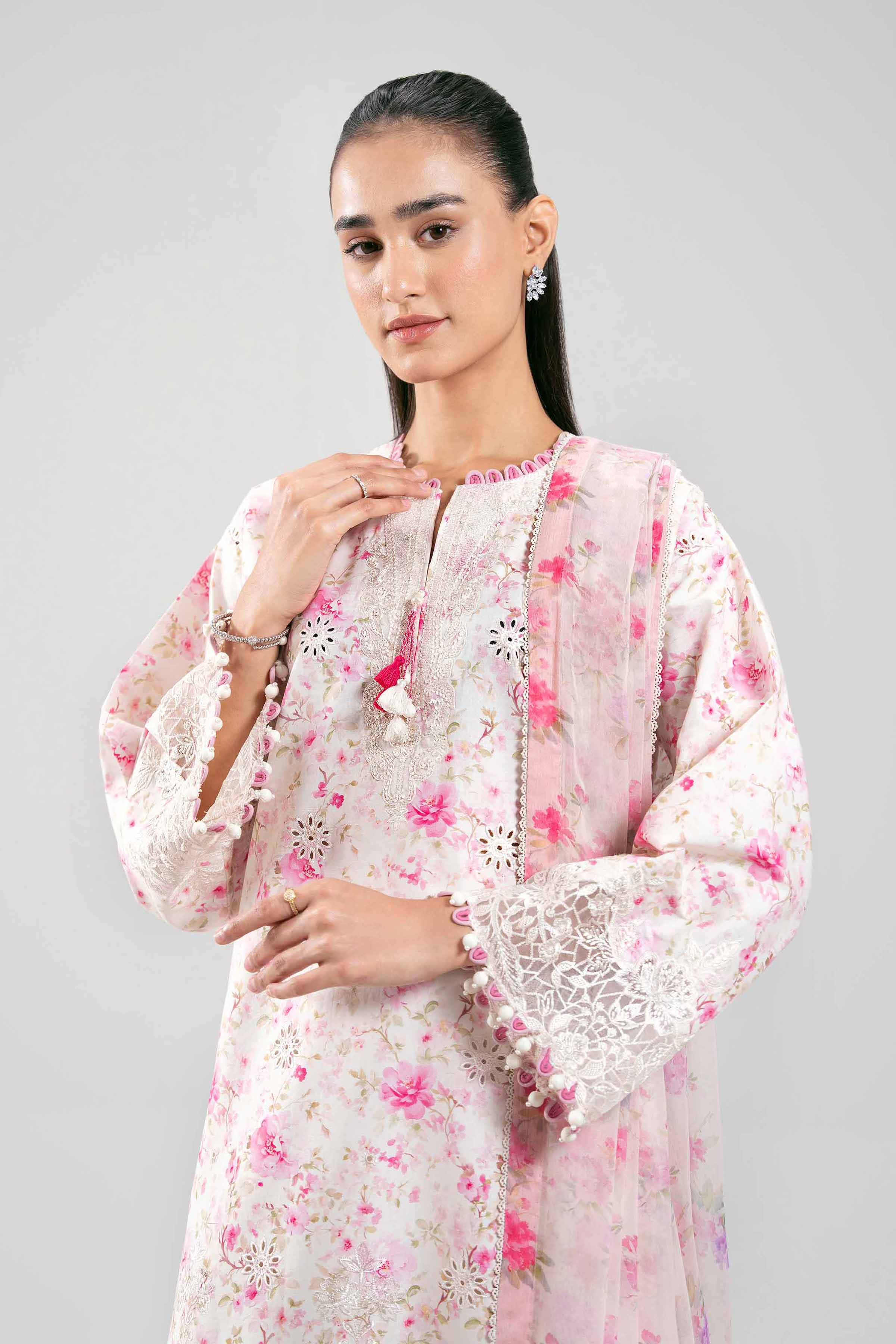 3 Piece - Digital Printed Embroidered Suit - 42601394 for Women - Unstitched Collection | Nishat | Shop Online