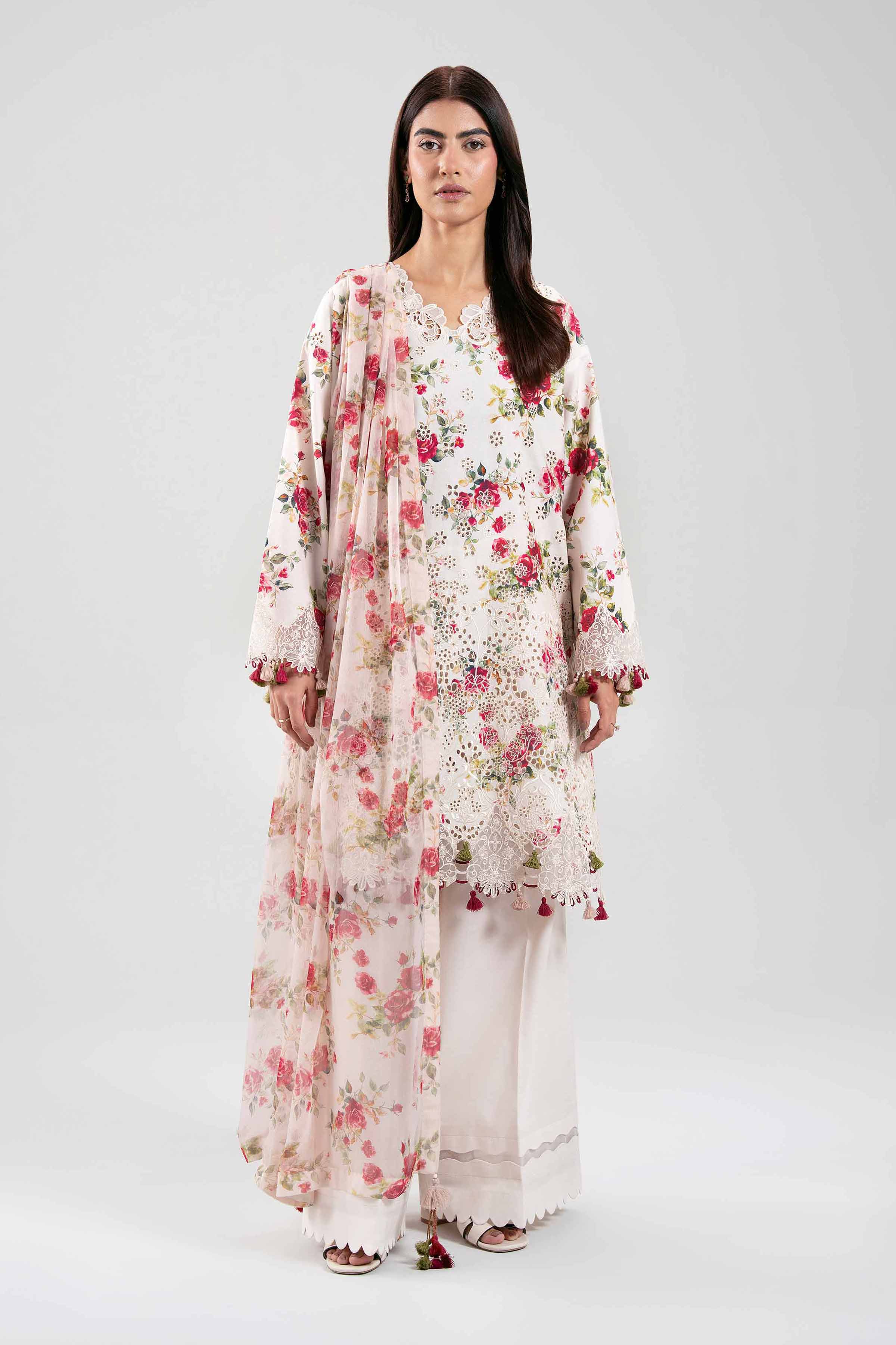 3 Piece - Digital Printed Embroidered Suit - 42601395 for Women - Unstitched Collection | Nishat | Shop Online