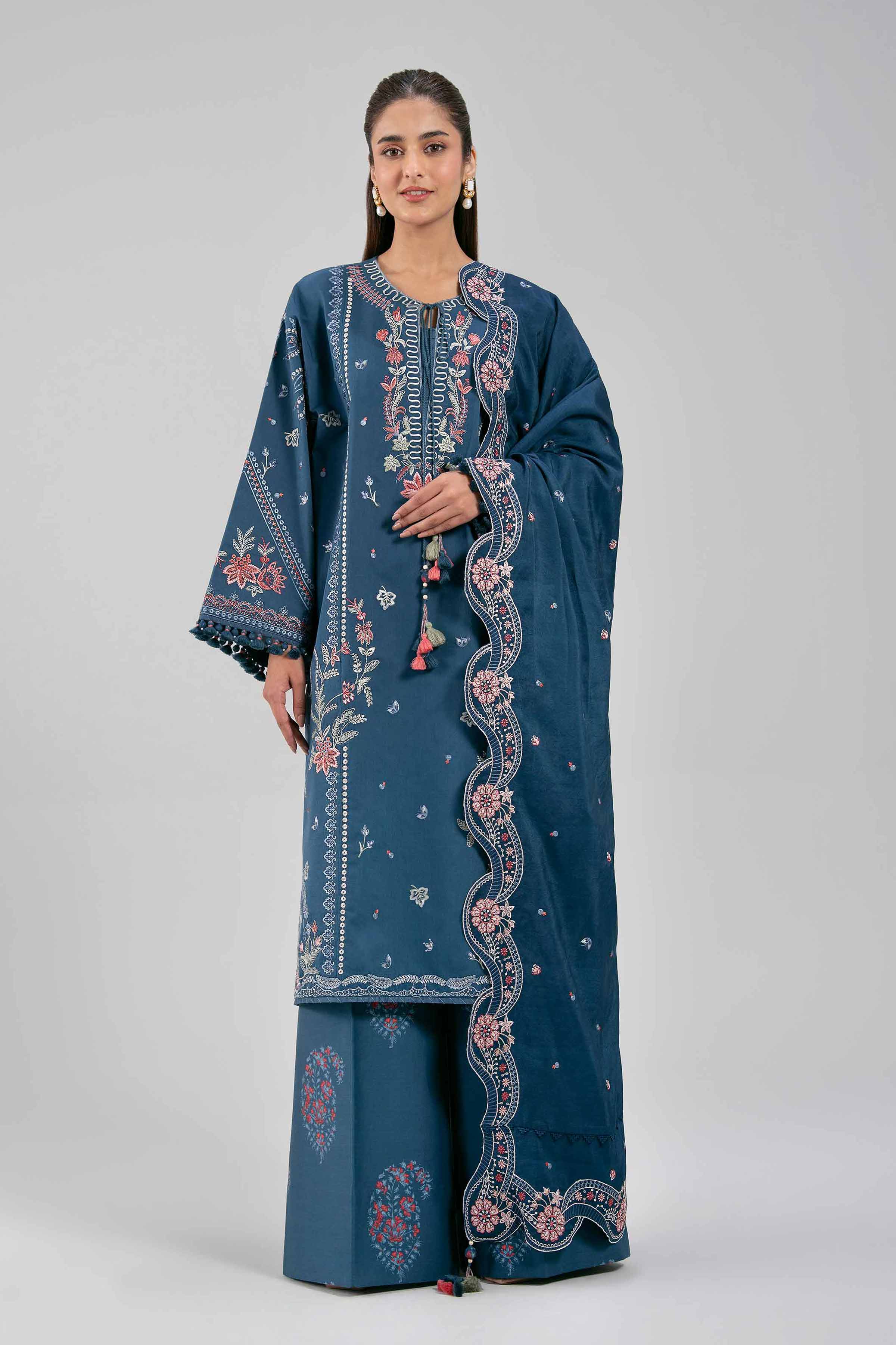 3 Piece - Embroidered Suit - 42601403 for Women - Unstitched Collection | Nishat | Shop Online