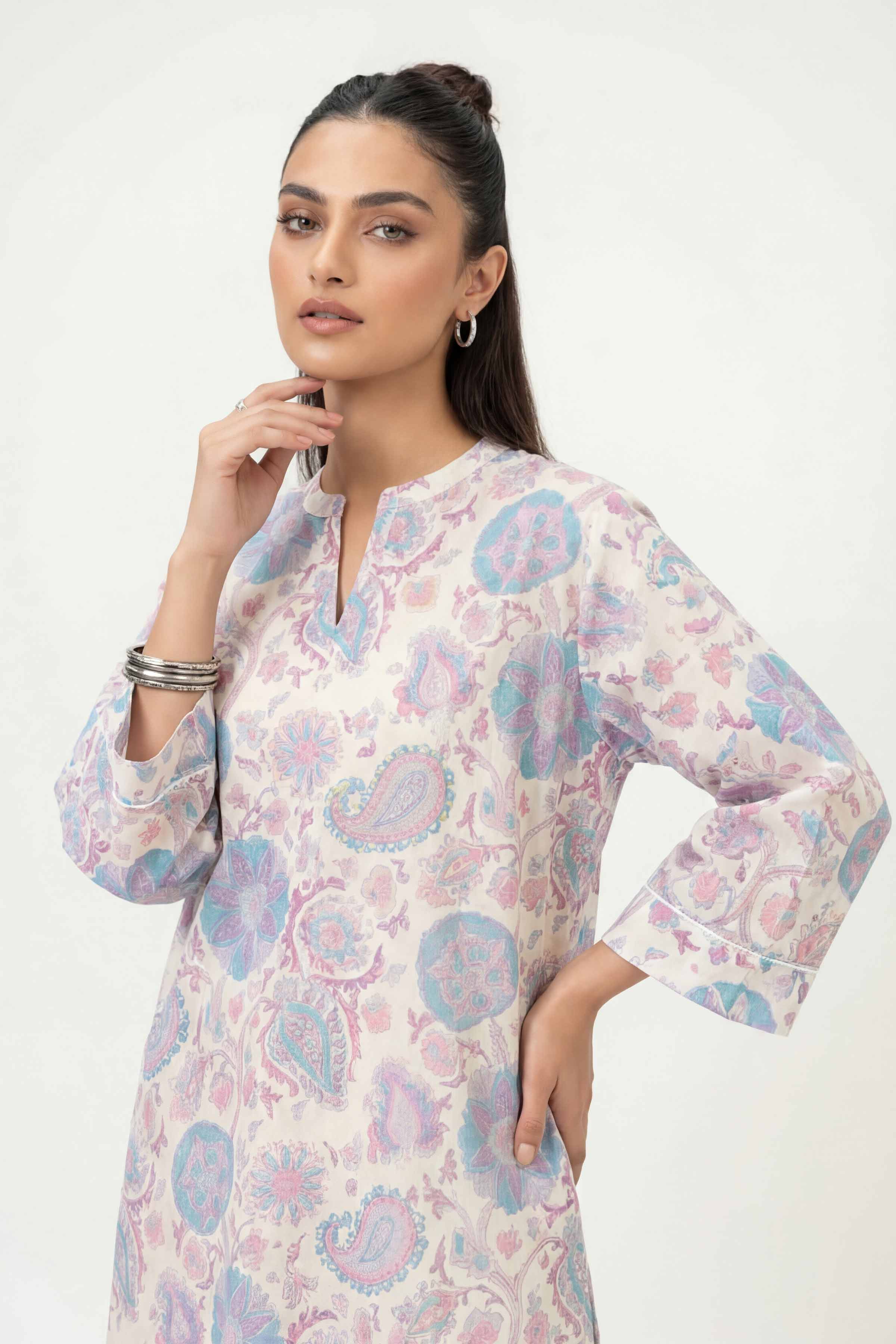 2 Piece - Printed Suit - 42601406 for Women - Unstitched Collection | Nishat | Shop Online