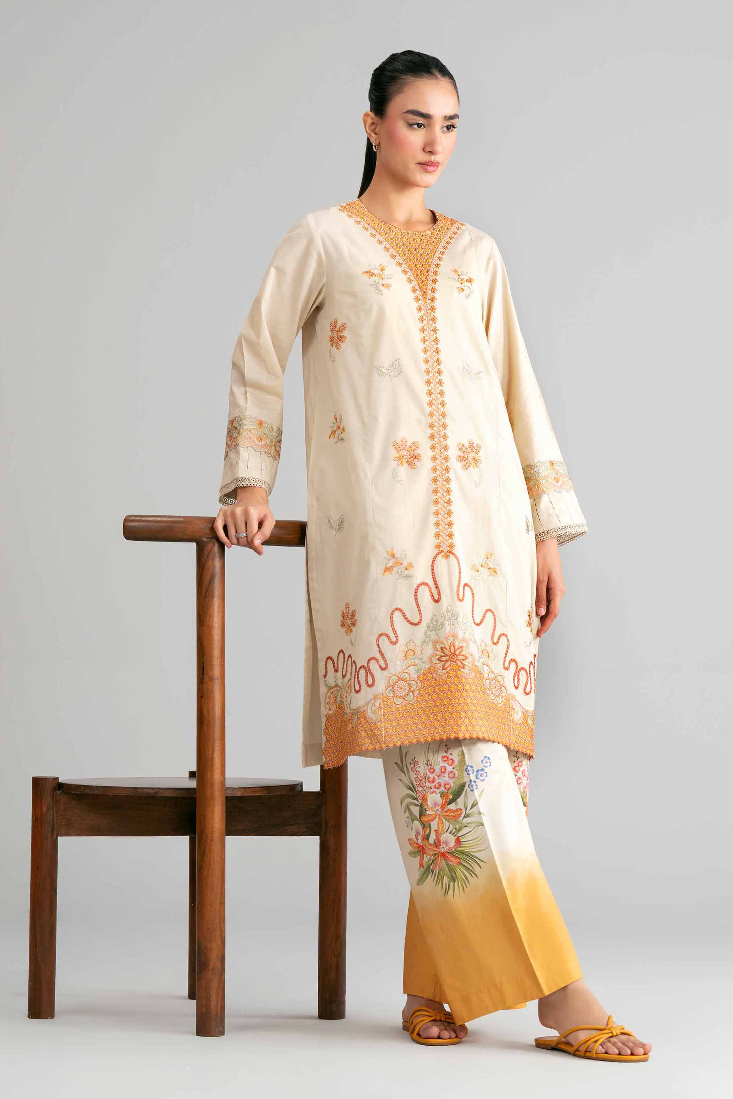 2 Piece - Digital Printed Embroidered Suit - 42601415 for Women - Unstitched Collection | Nishat | Shop Online
