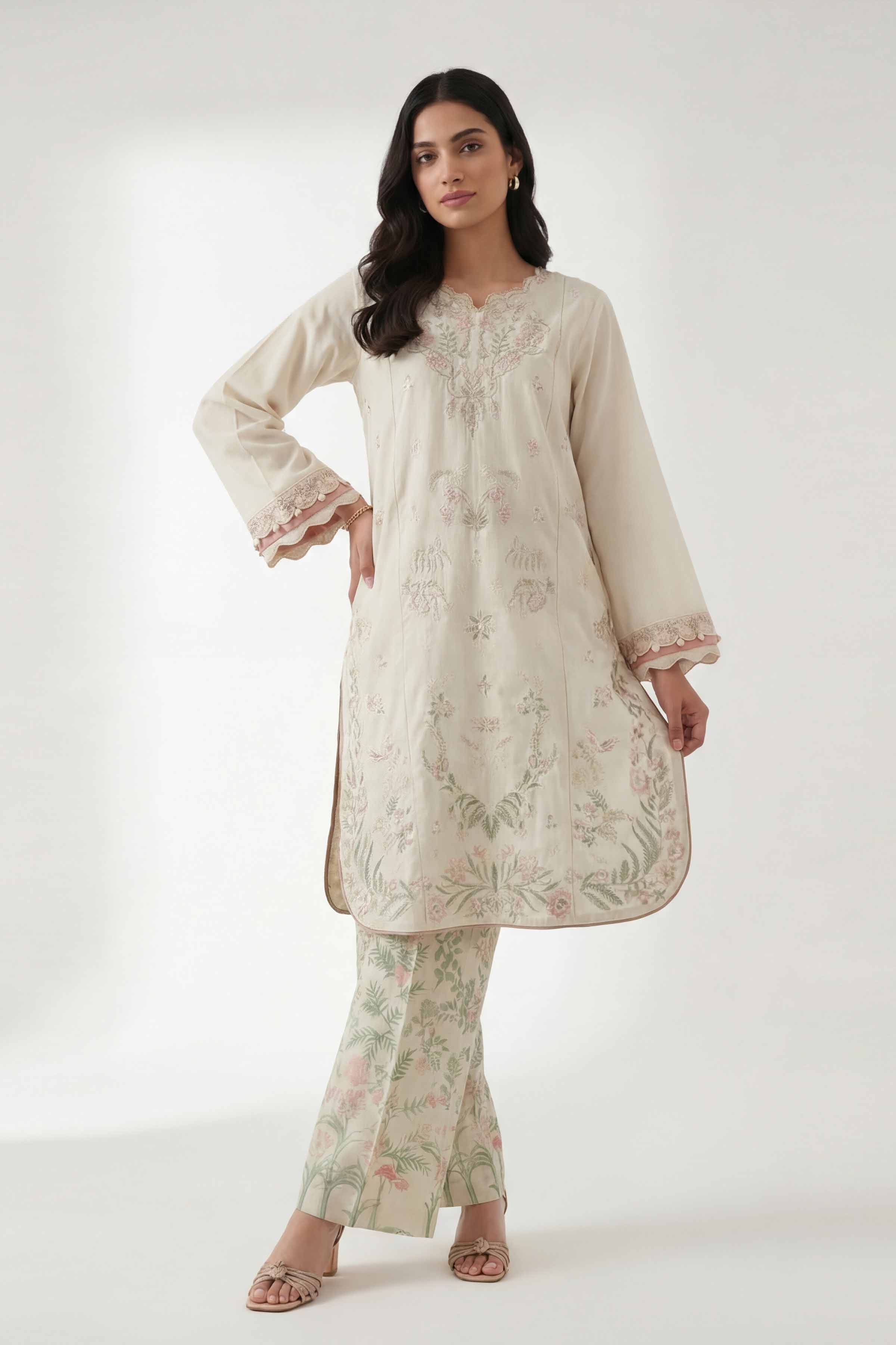 2 Piece - Digital Printed Embroidered Suit - 42601420 for Women - Unstitched Collection | Nishat | Shop Online