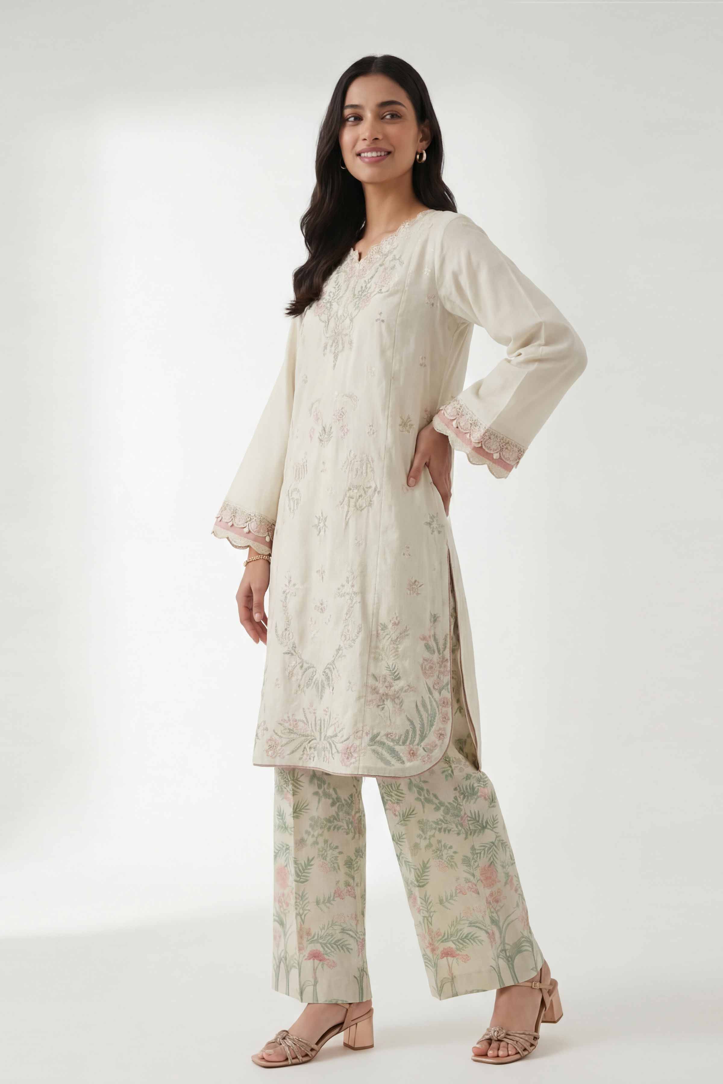 2 Piece - Digital Printed Embroidered Suit - 42601420 for Women - Unstitched Collection | Nishat | Shop Online