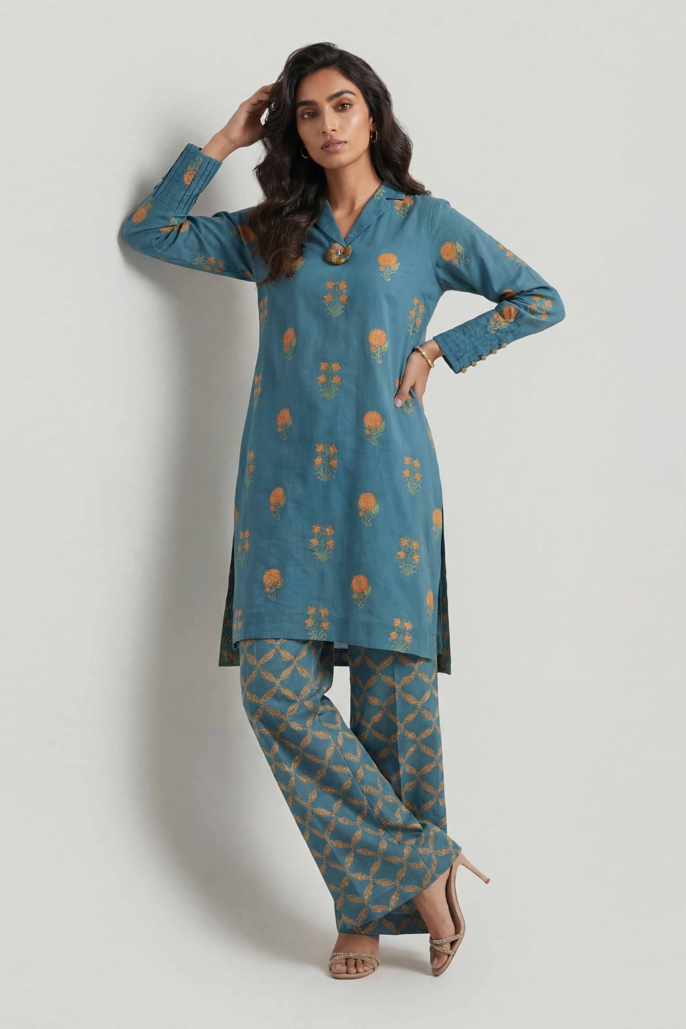 2 Piece - Printed Suit - 42601451 for Women - Unstitched Collection | Nishat | Shop Online
