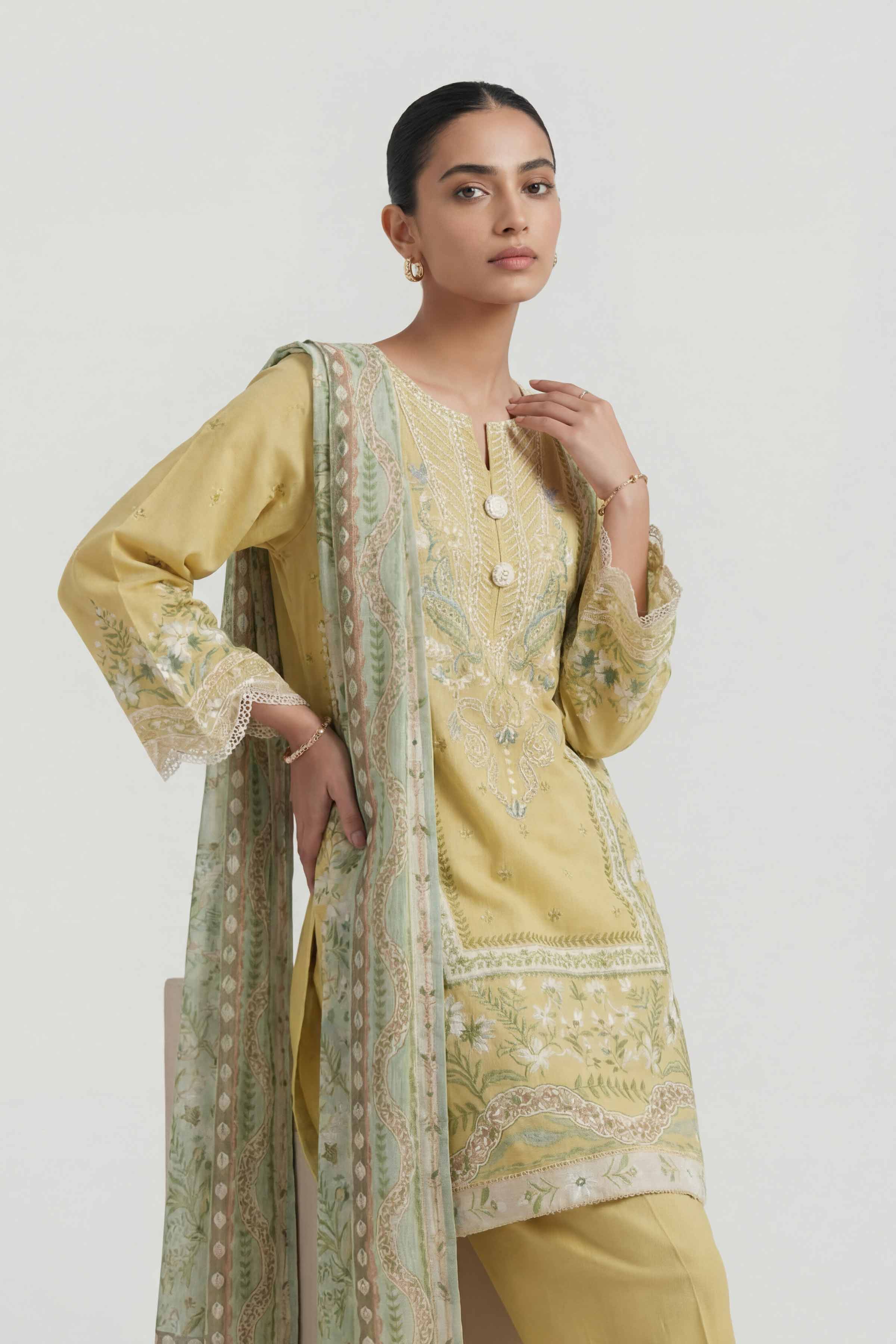 3 Piece - Digital Printed Embroidered Suit - 42601454 for Women - Unstitched Collection | Nishat | Shop Online