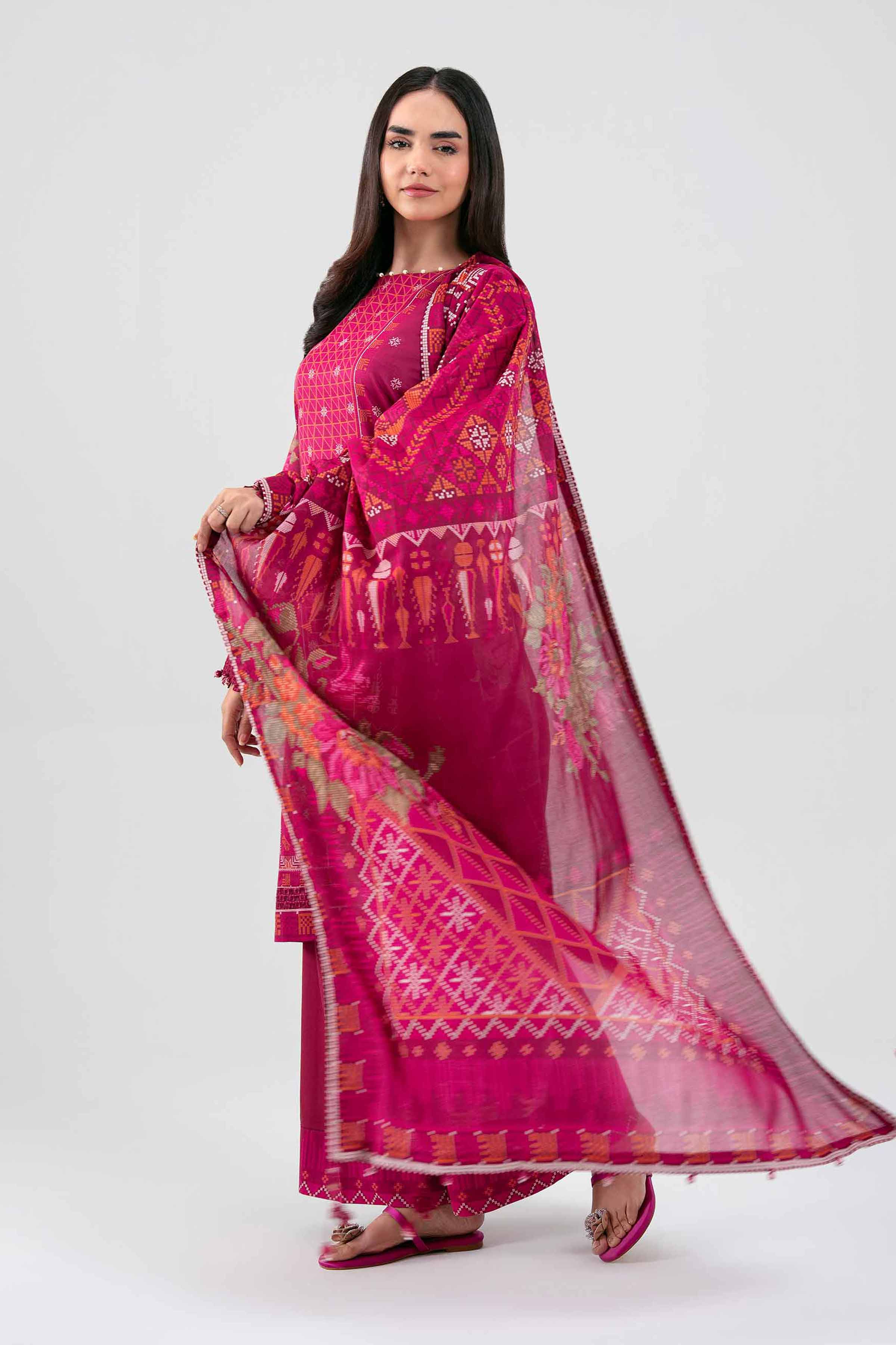 3 Piece - Digital Printed Embroidered Suit - 42601457 for Women - Unstitched Collection | Nishat | Shop Online