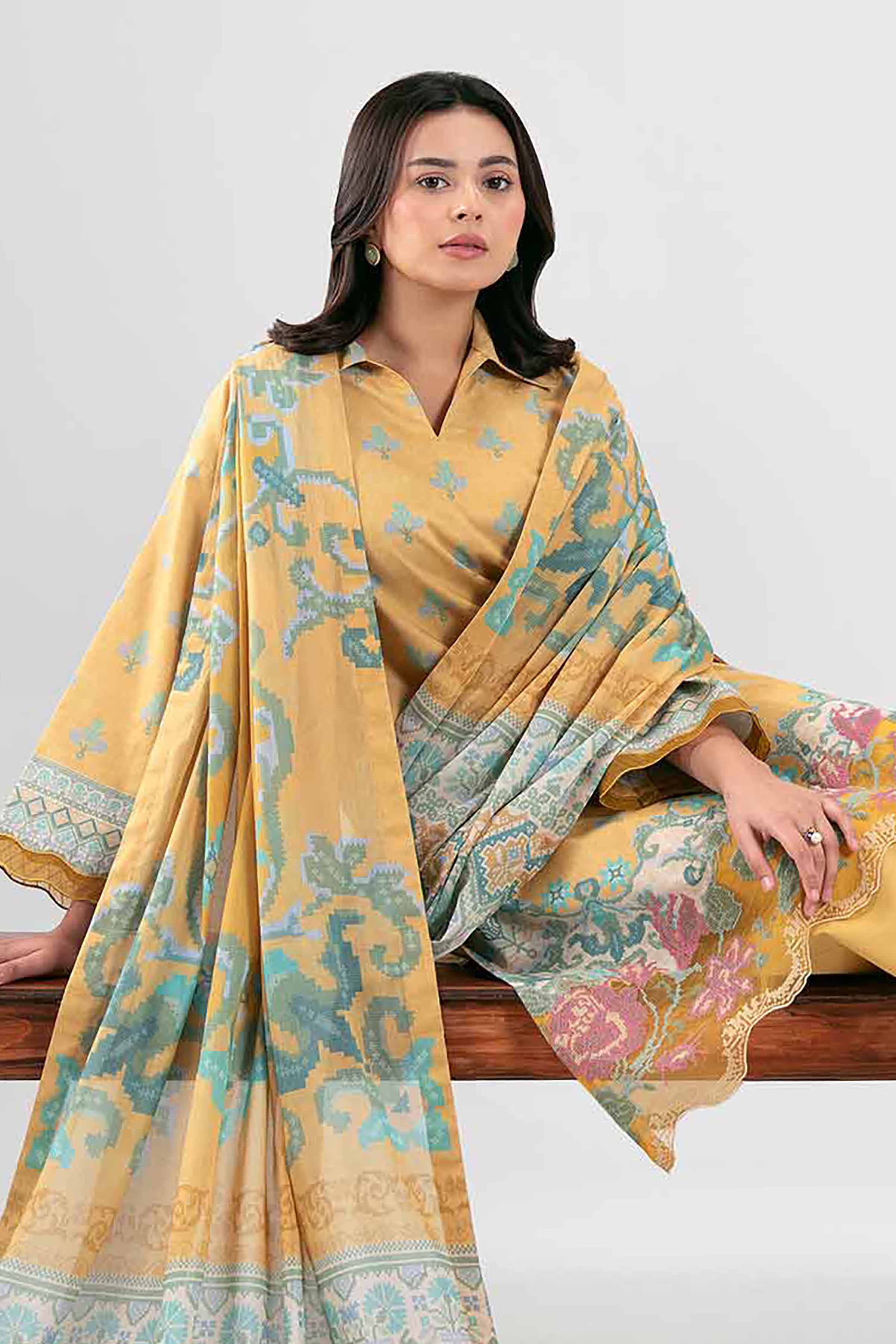 3 Piece - Digital Printed Embroidered Suit - 42601459 for Women - Unstitched Collection | Nishat | Shop Online