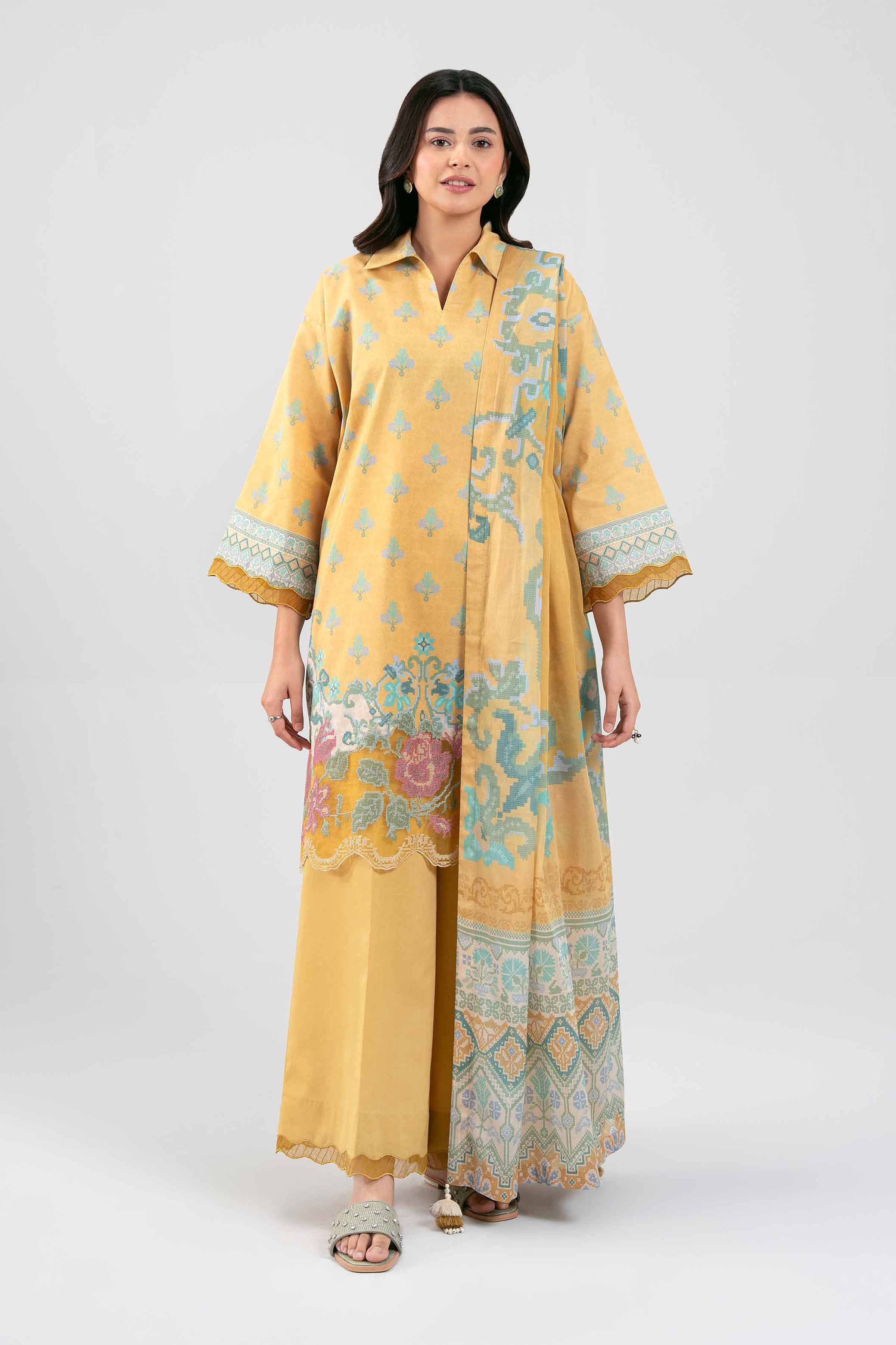 3 Piece - Digital Printed Embroidered Suit - 42601459 for Women - Unstitched Collection | Nishat | Shop Online