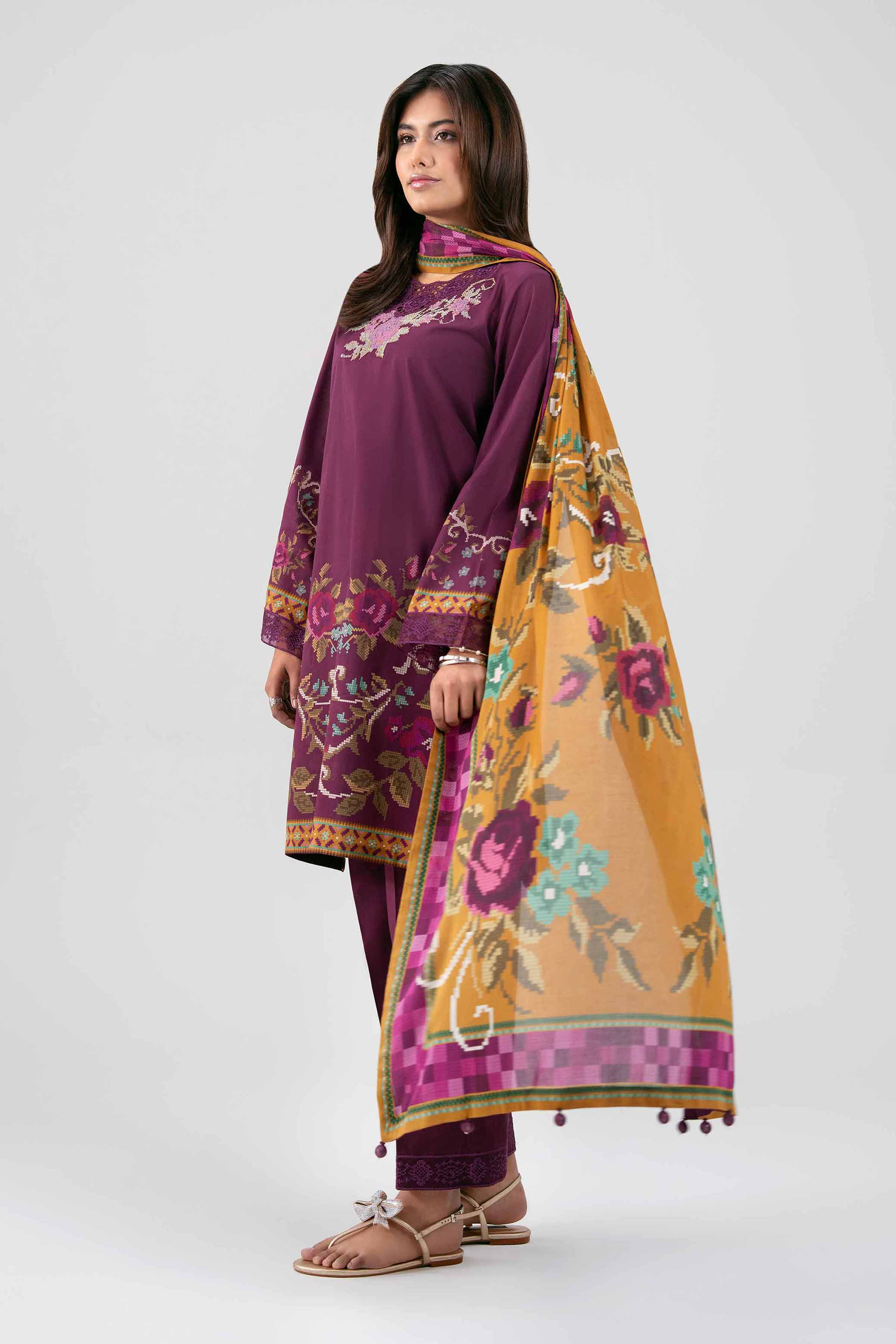 3 Piece - Digital Printed Embroidered Suit - 42601462 for Women - Unstitched Collection | Nishat | Shop Online