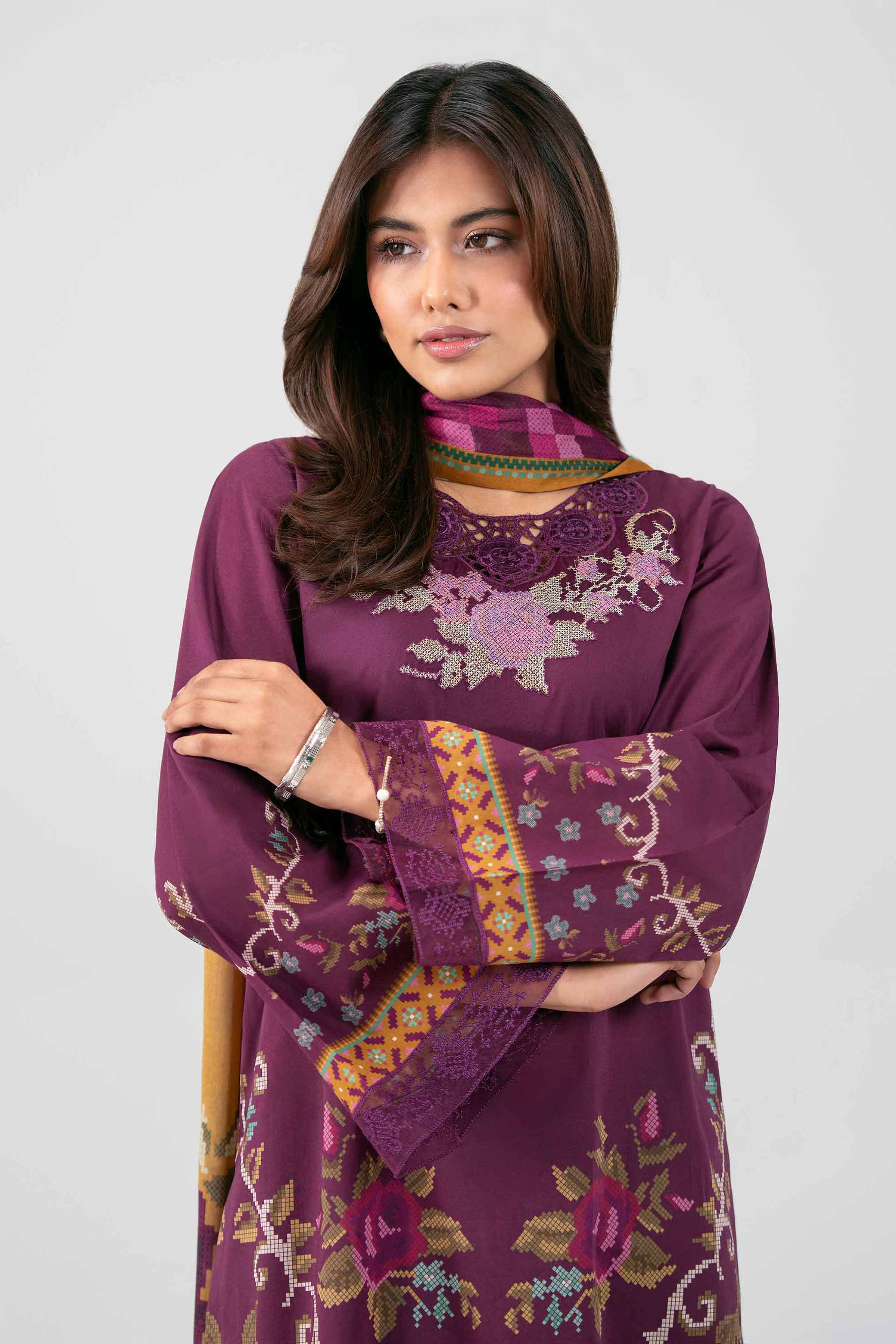 3 Piece - Digital Printed Embroidered Suit - 42601462 for Women - Unstitched Collection | Nishat | Shop Online