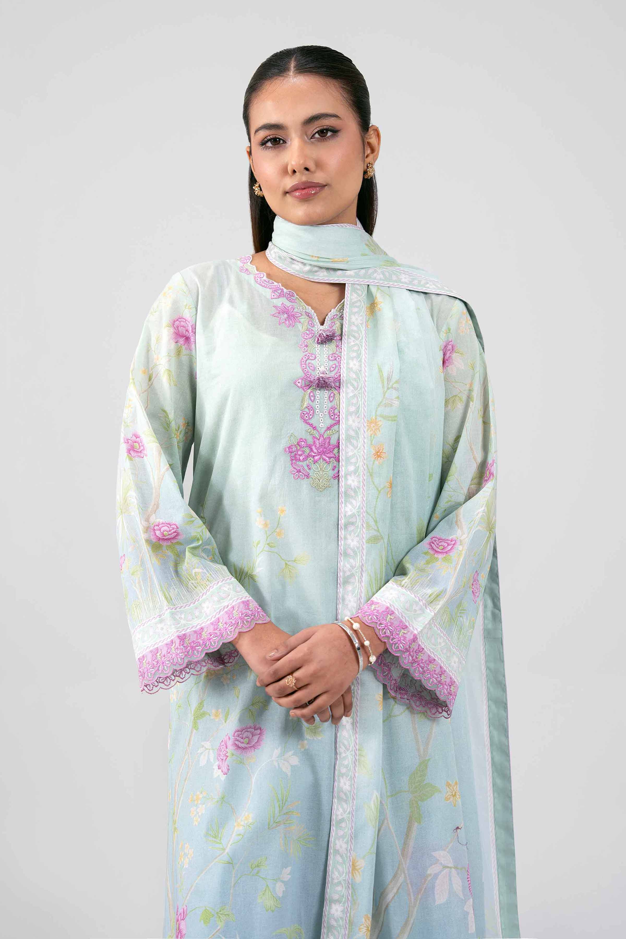 3 Piece - Digital Printed Embroidered Suit - 42601463 for Women - Unstitched Collection | Nishat | Shop Online