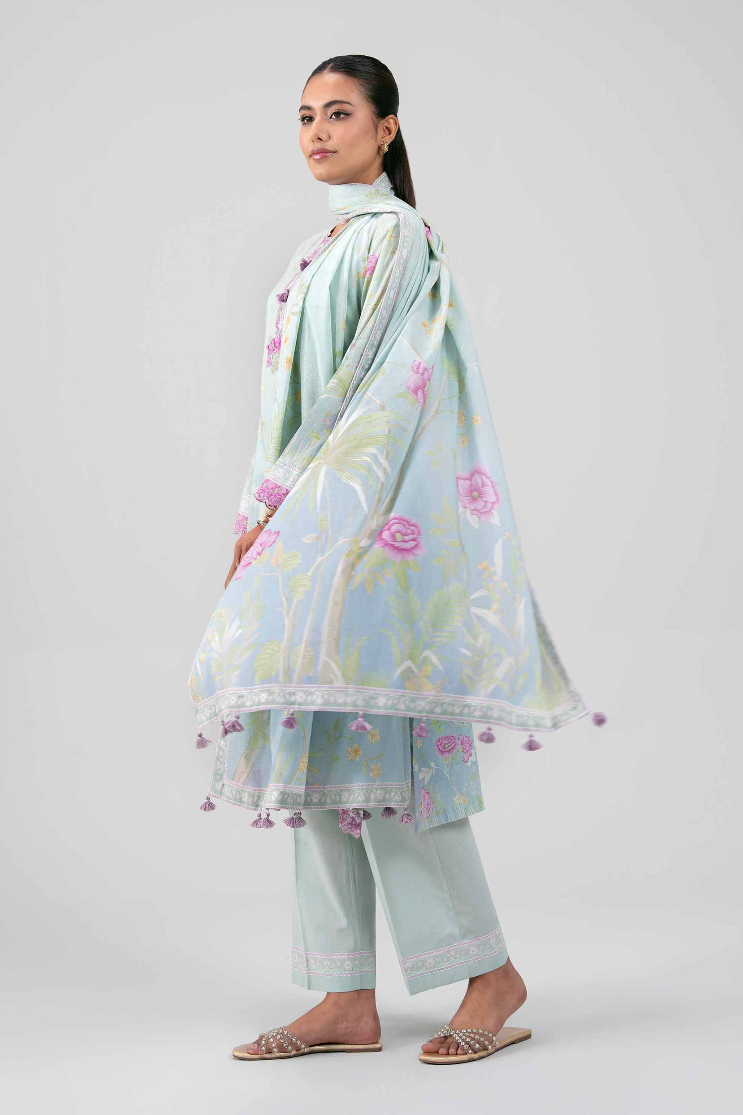 3 Piece - Digital Printed Embroidered Suit - 42601463 for Women - Unstitched Collection | Nishat | Shop Online